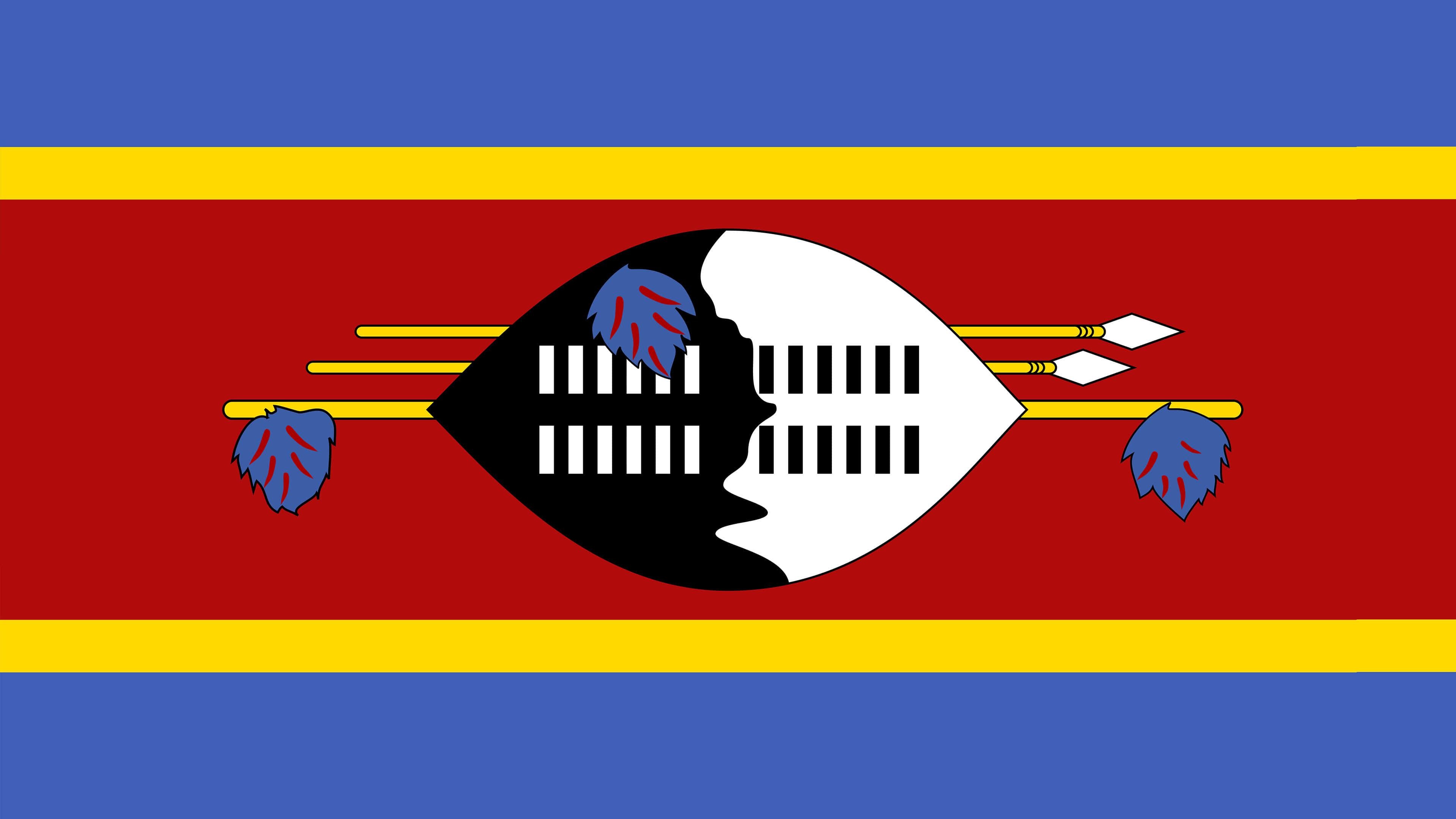 Eswatini travels, Eswatini flag, Flag wallpapers, top free, 3840x2160 4K Desktop