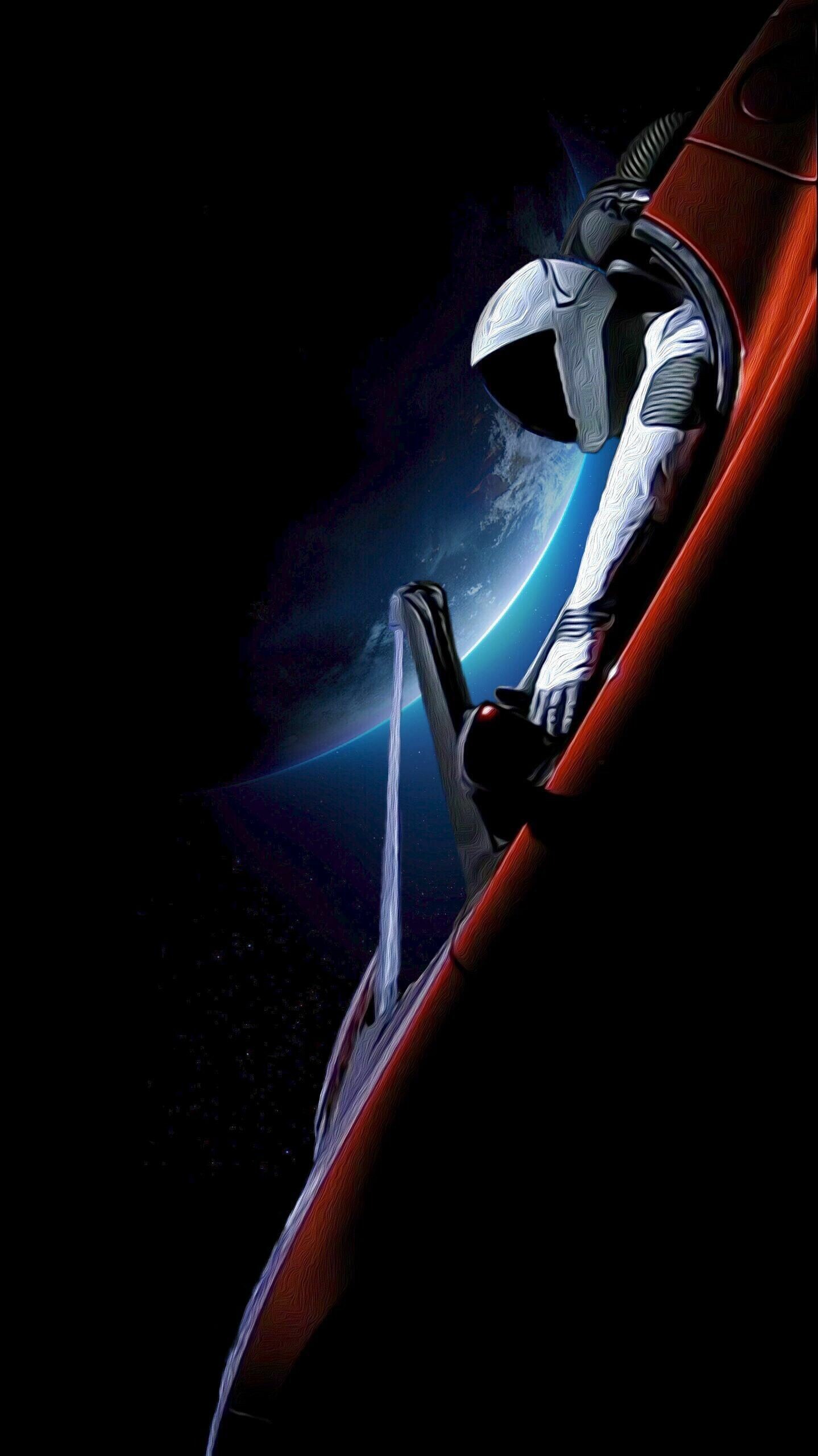 Elon Musk: The SpaceX Starman, Space art, Technology, Retro travel poster. 1440x2560 HD Wallpaper.
