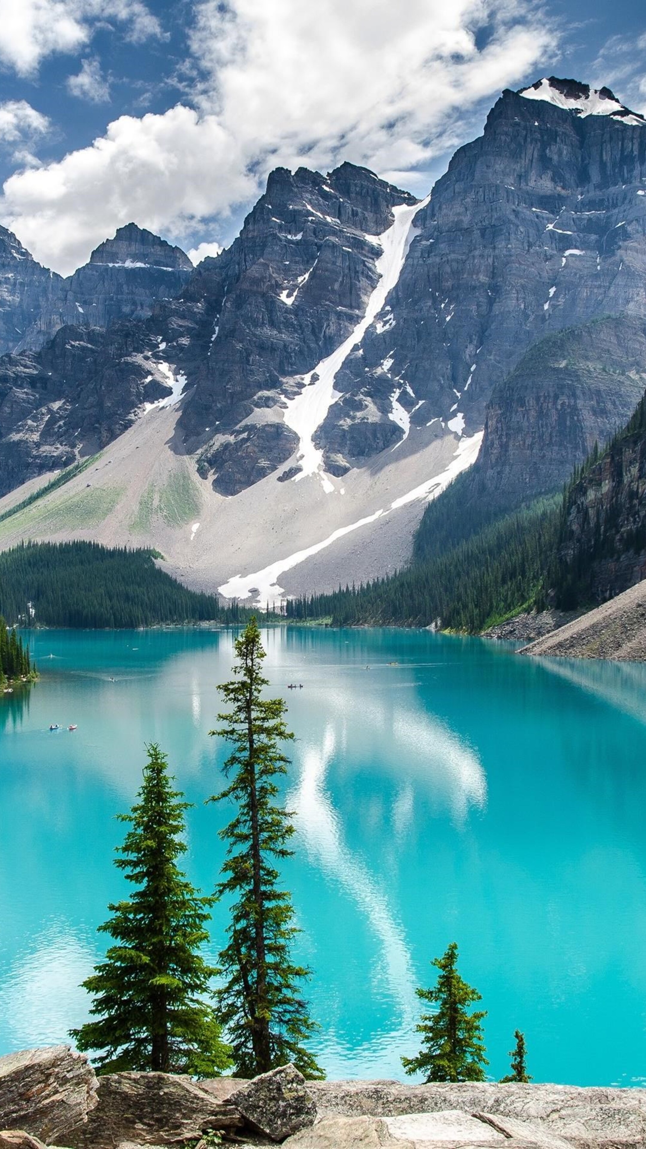 Moraine Lake, Sony Xperia wallpapers, National park, Stunning scenery, 2160x3840 4K Phone