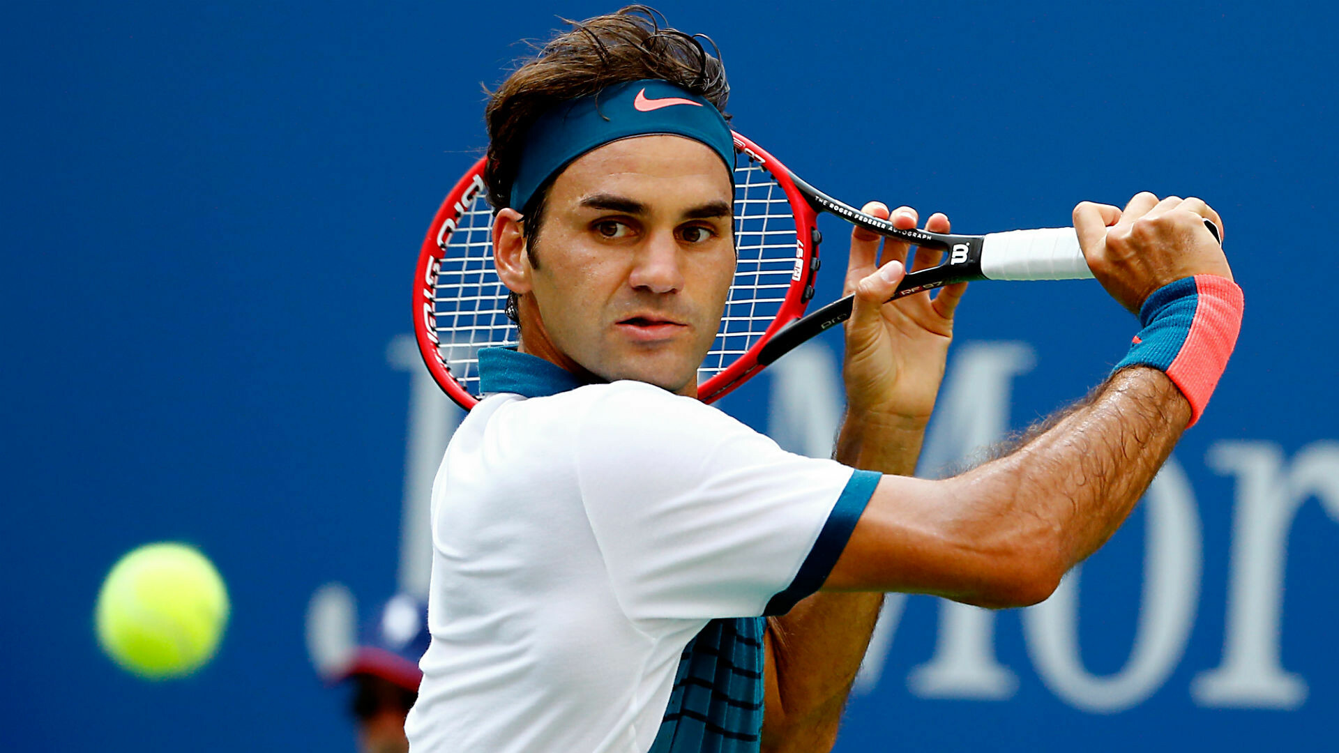 Roger Federer: He won the US Open for a fifth consecutive time in 2008. 1920x1080 Full HD Wallpaper.