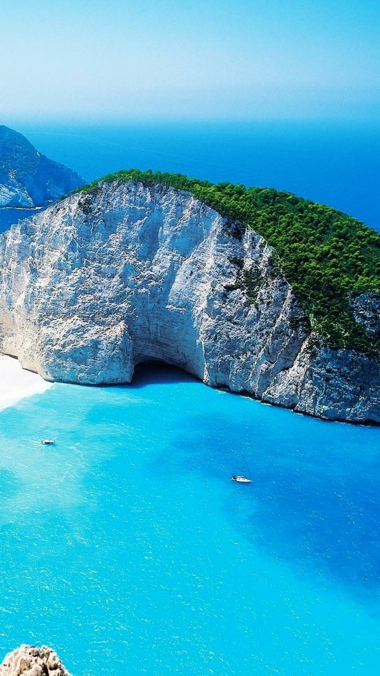 Island: Greece, Navagio Beach, Shipwreck Beach, Watercourse. 1250x2210 HD Wallpaper.