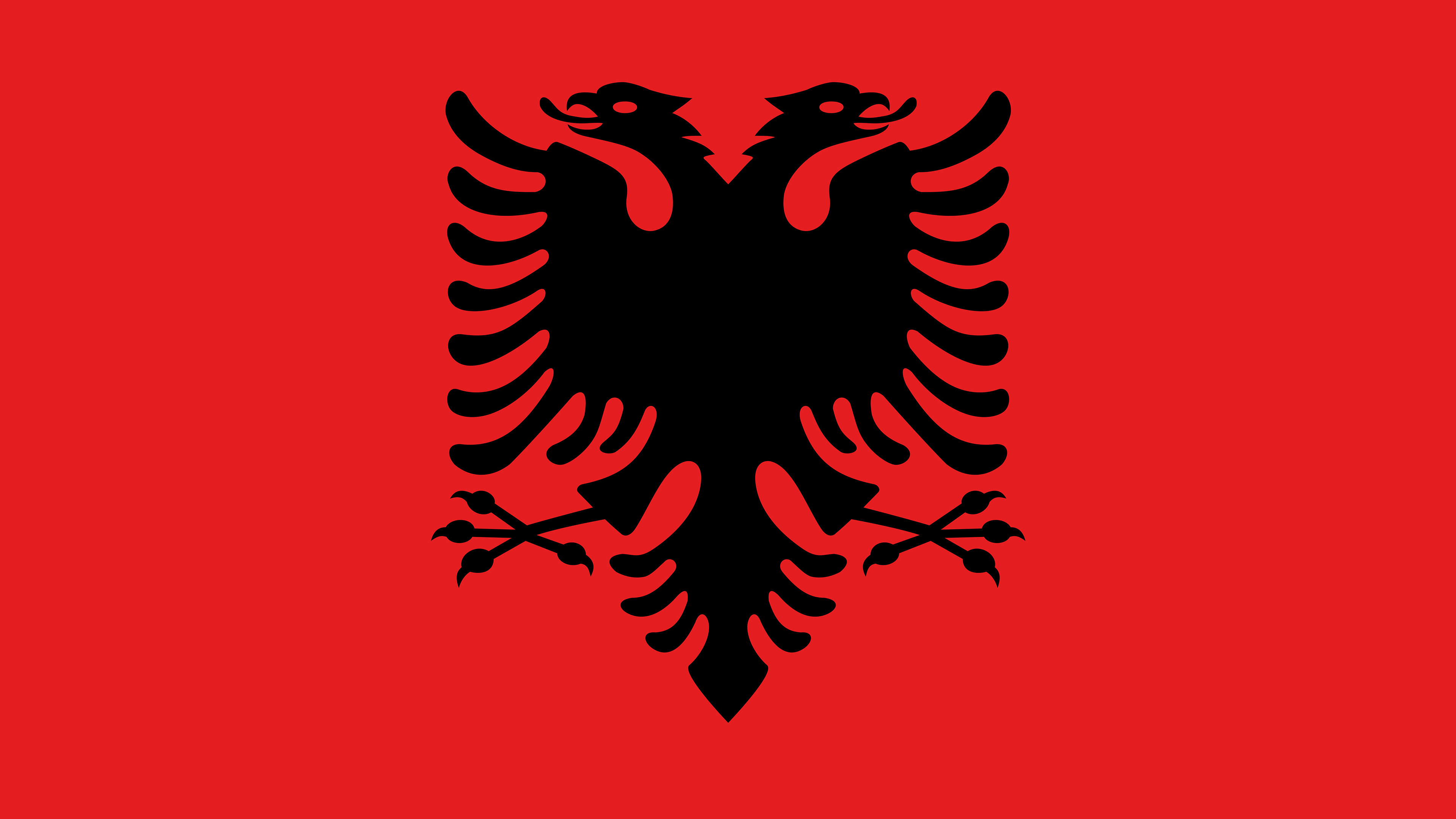 Albanian flag, UHD wallpaper, National symbol, Patriotic pride, 3840x2160 4K Desktop