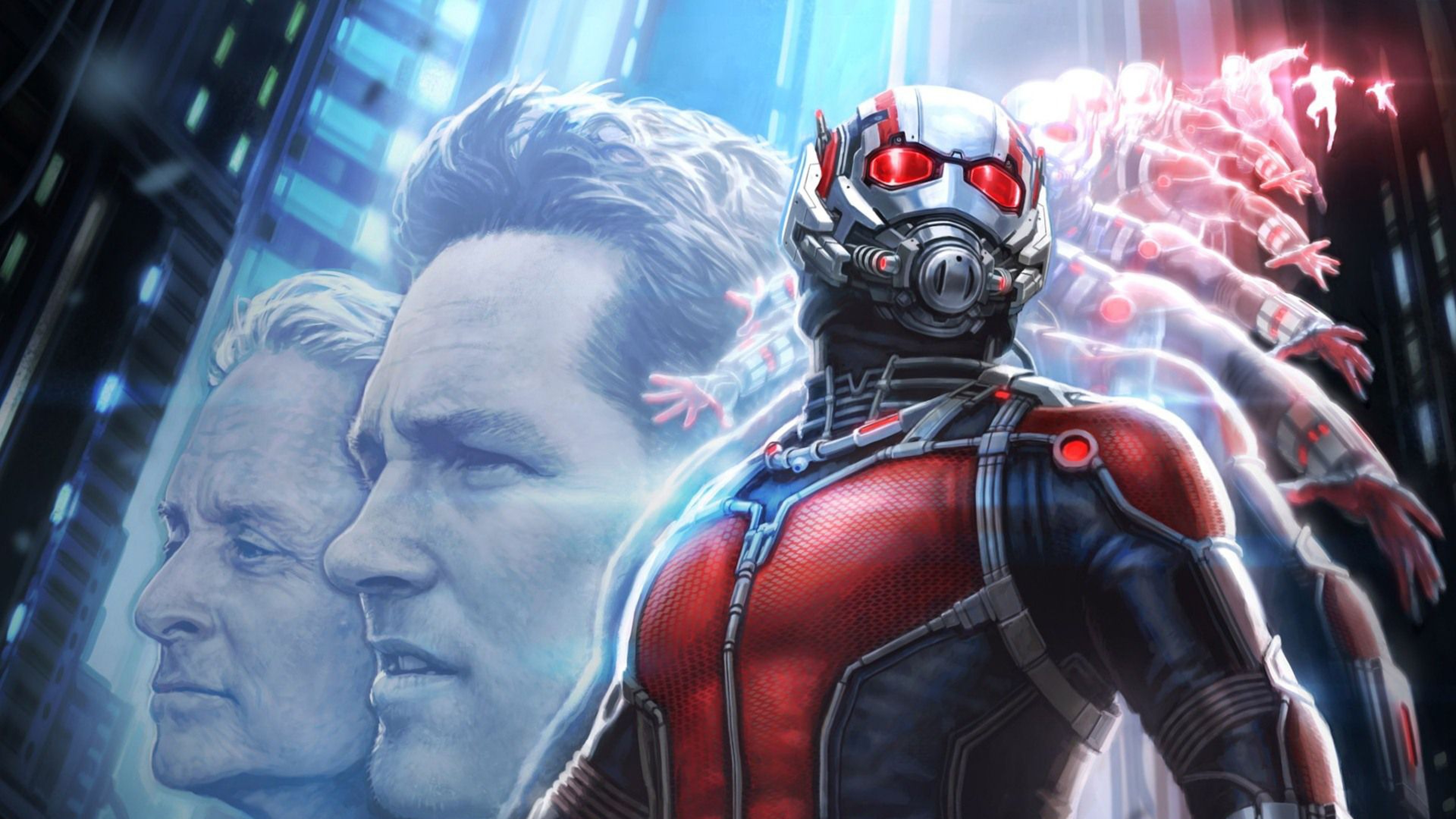 Ant-Man 2015 film, Paul Rudd and Michael Douglas, Ant-Man wallpaper, Movie stills, 3840x2160 4K Desktop