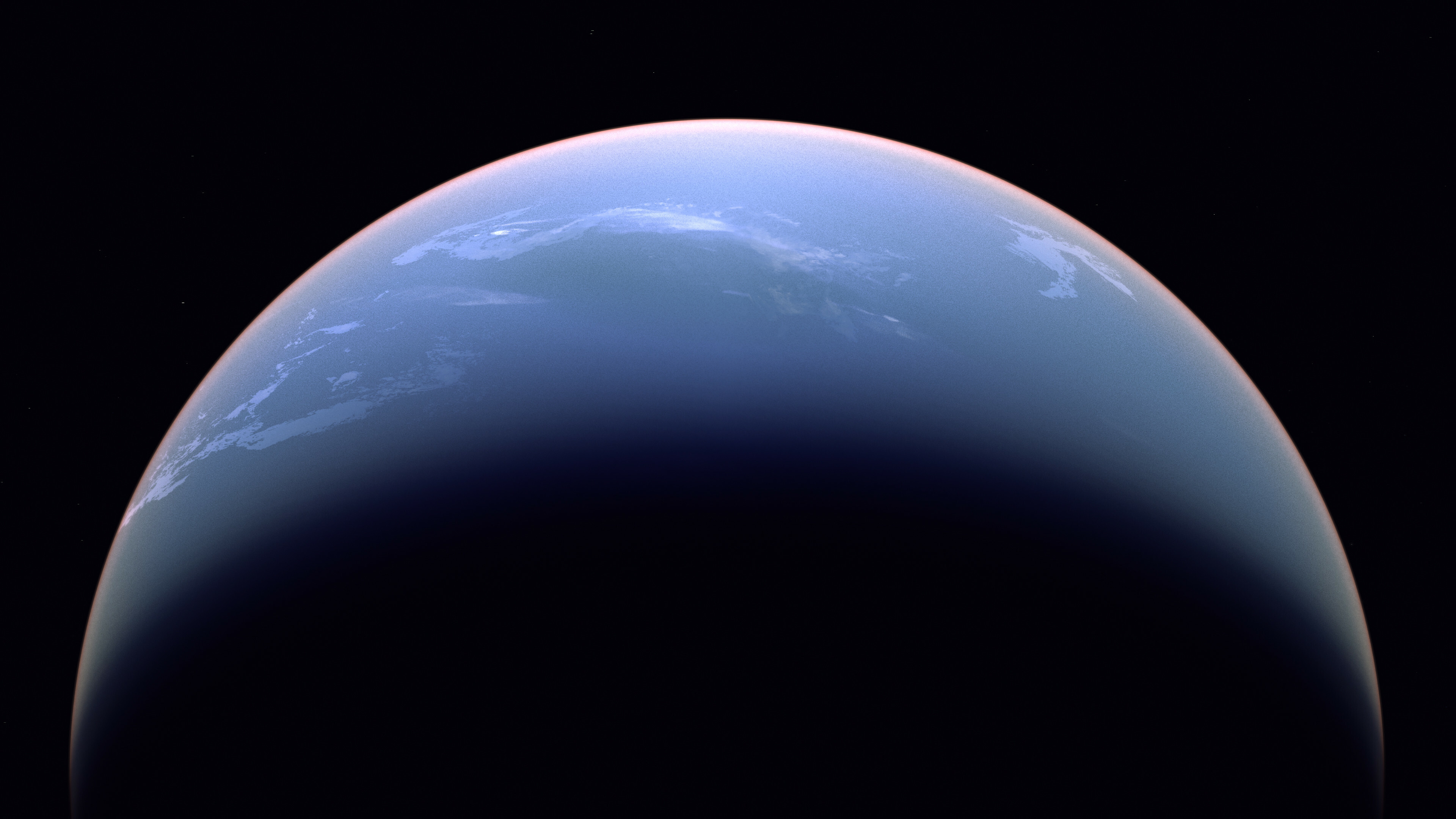 Neptune: The planet is named after the Roman god of the sea, Space. 3840x2160 4K Background.