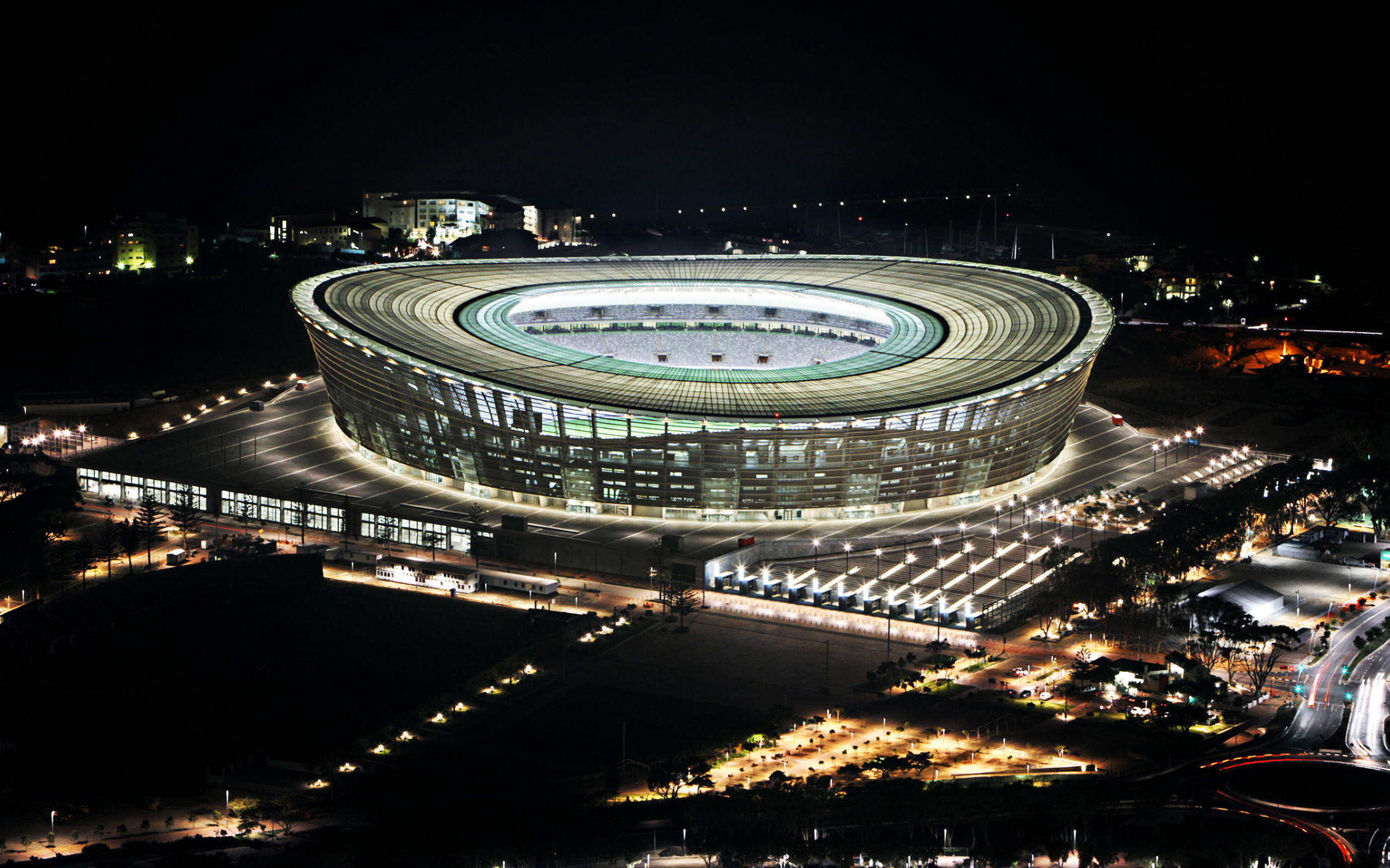 Kapstadt-Stadion in der Abenddämmerung, 2560x1600 HD Desktop