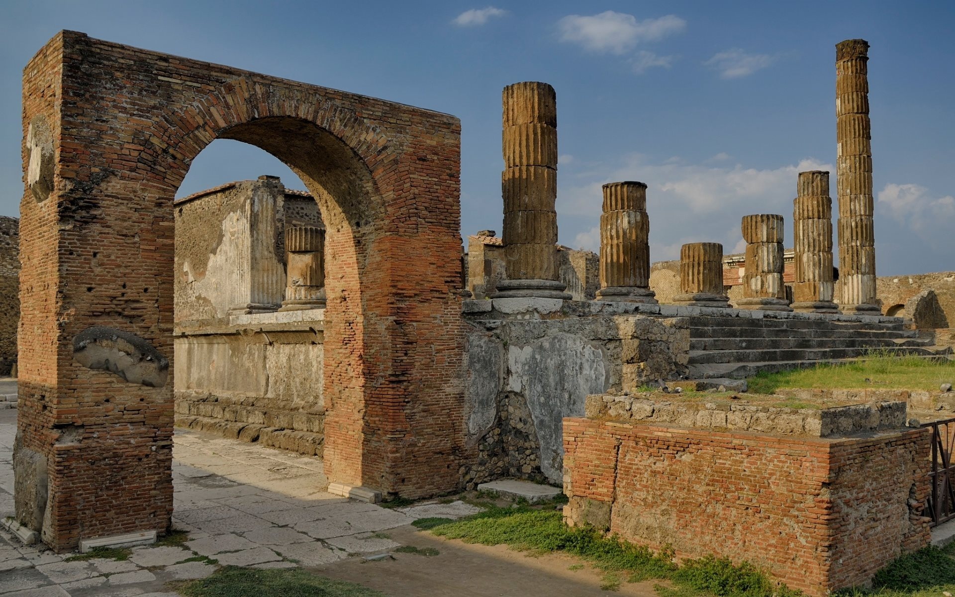 Ruinen und Säulen in Pompeji, 1920x1200 HD Desktop