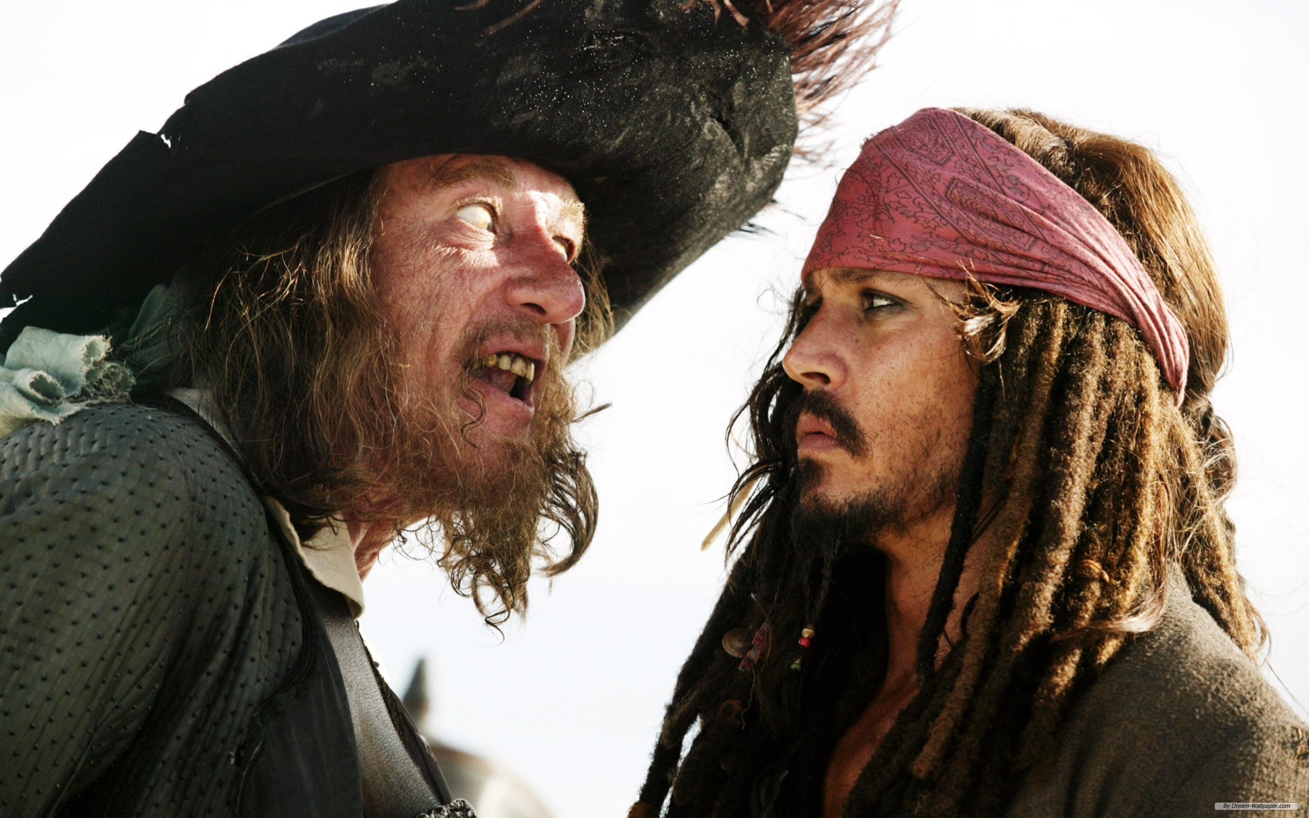 Geoffrey Rush, Hector Barbossa, Johnny Depp, Jack Sparrow, Wallpaper resolution, 2560x1600 HD Desktop