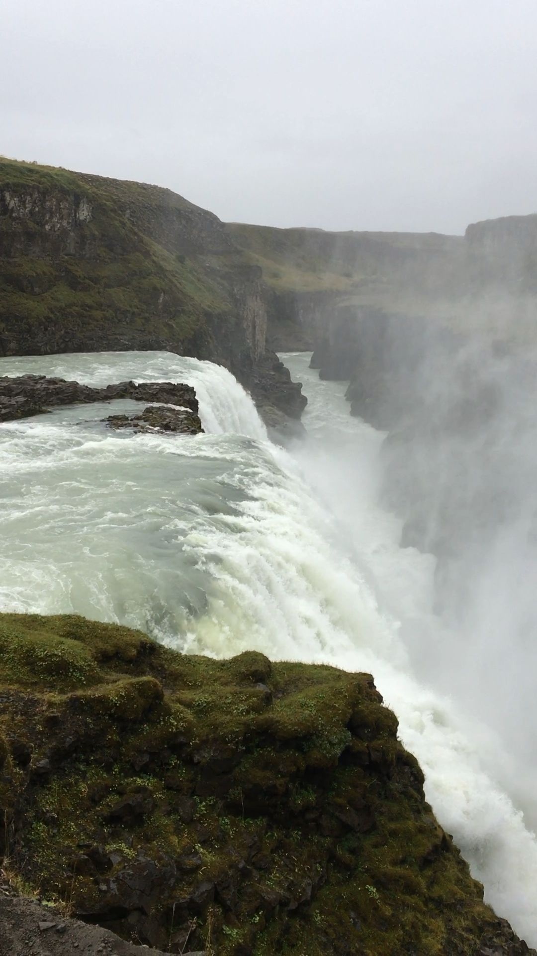 Gullfoss Waterfall, Vacation to Iceland, Beautiful places, Amazing places, 1080x1920 Full HD Phone