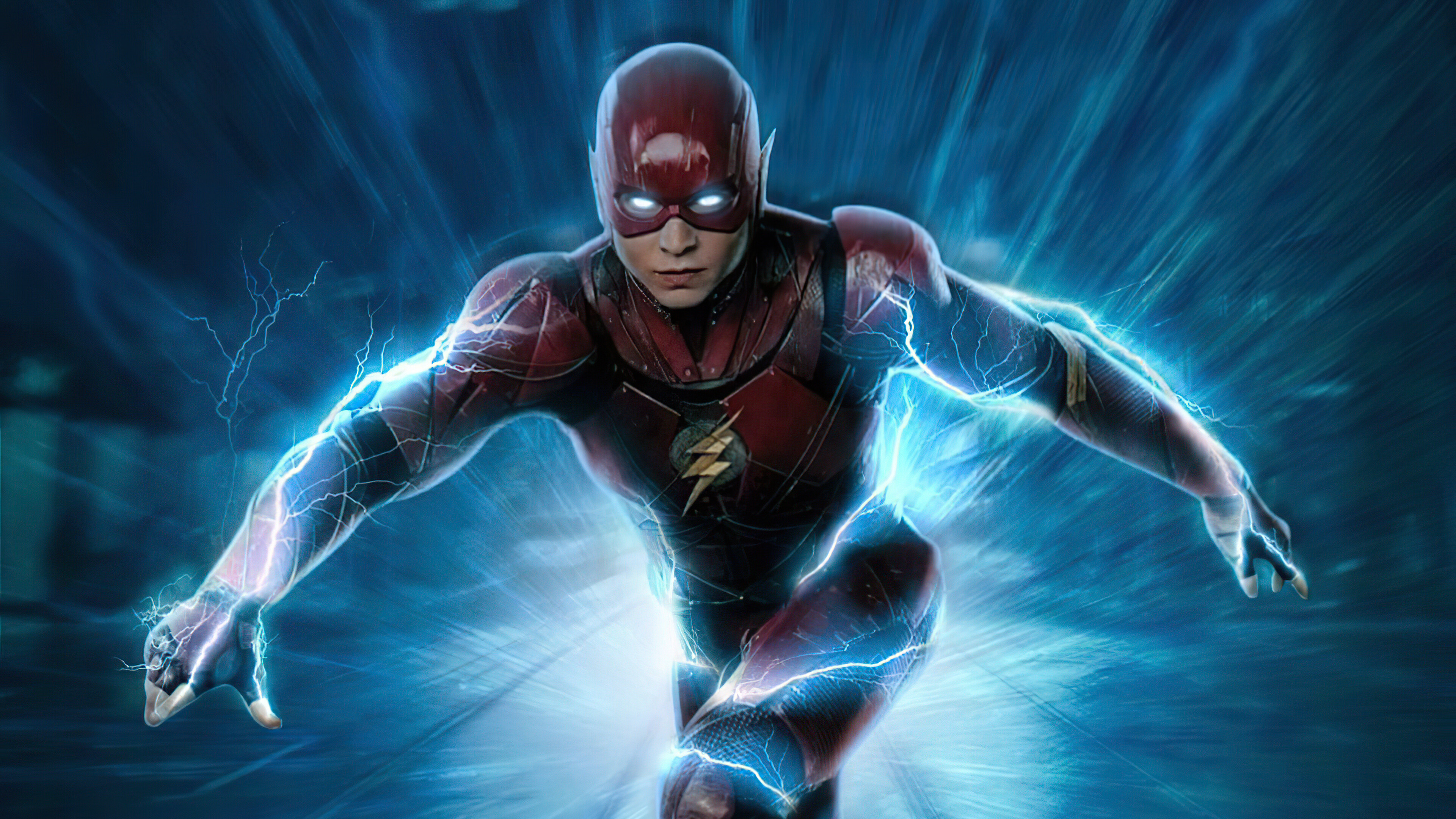 The Flash (2022): American superhero film based on the DC Comics character. 3840x2160 4K Wallpaper.