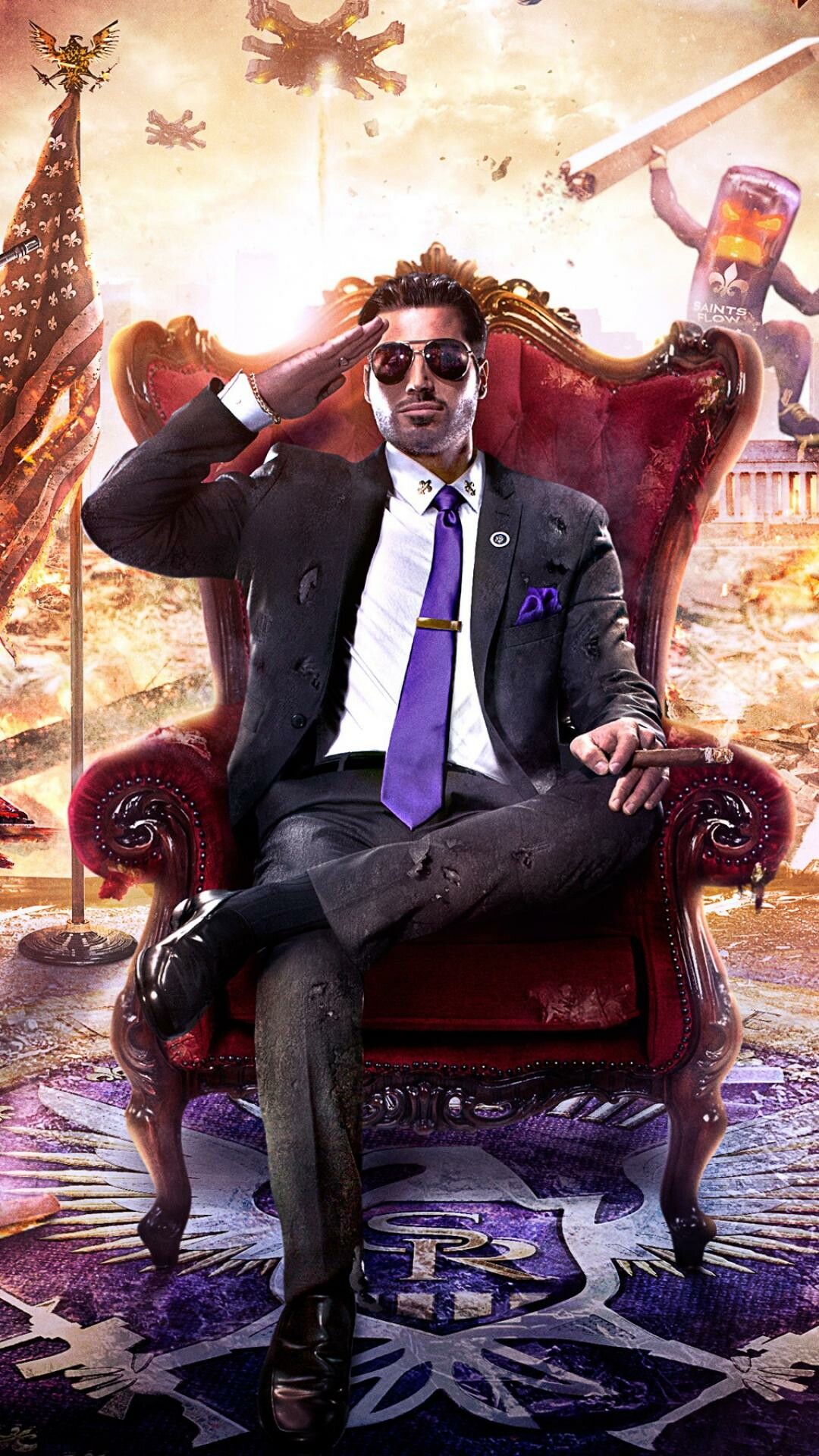 Saints Row 4, Exciting adventures, Stunning graphics, Thrilling backgrounds, 1080x1920 Full HD Phone