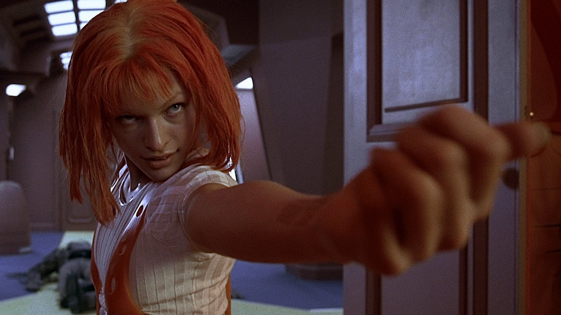 Milla Jovovich (The Fifth Element): A perfect specimen of human health and fitness, 1997 movie. 1920x1080 Full HD Background.
