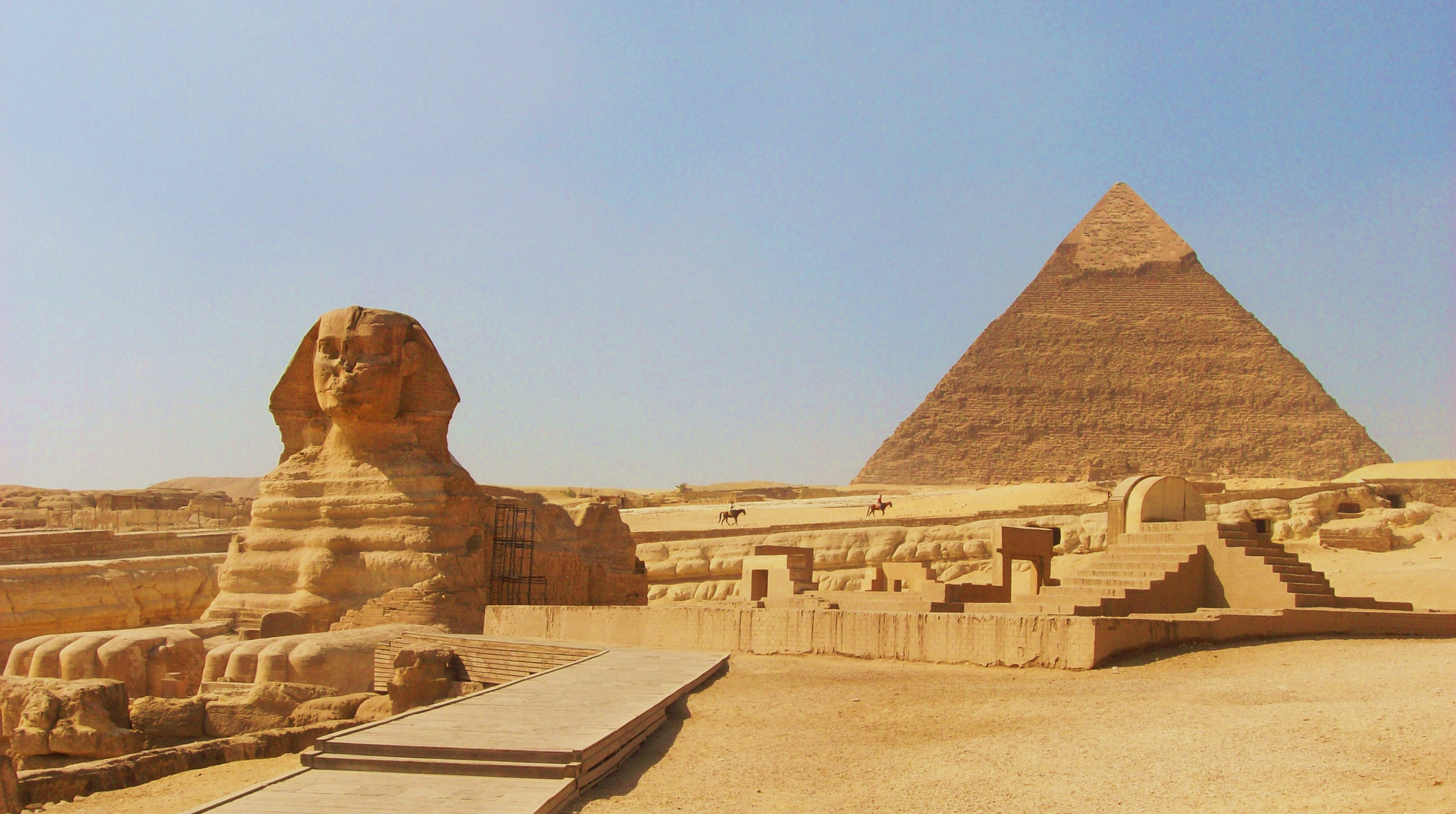 The Great Sphinx, Pyramid of Khafra, Giza Egypt, HD wallpaper, 2870x1600 HD Desktop