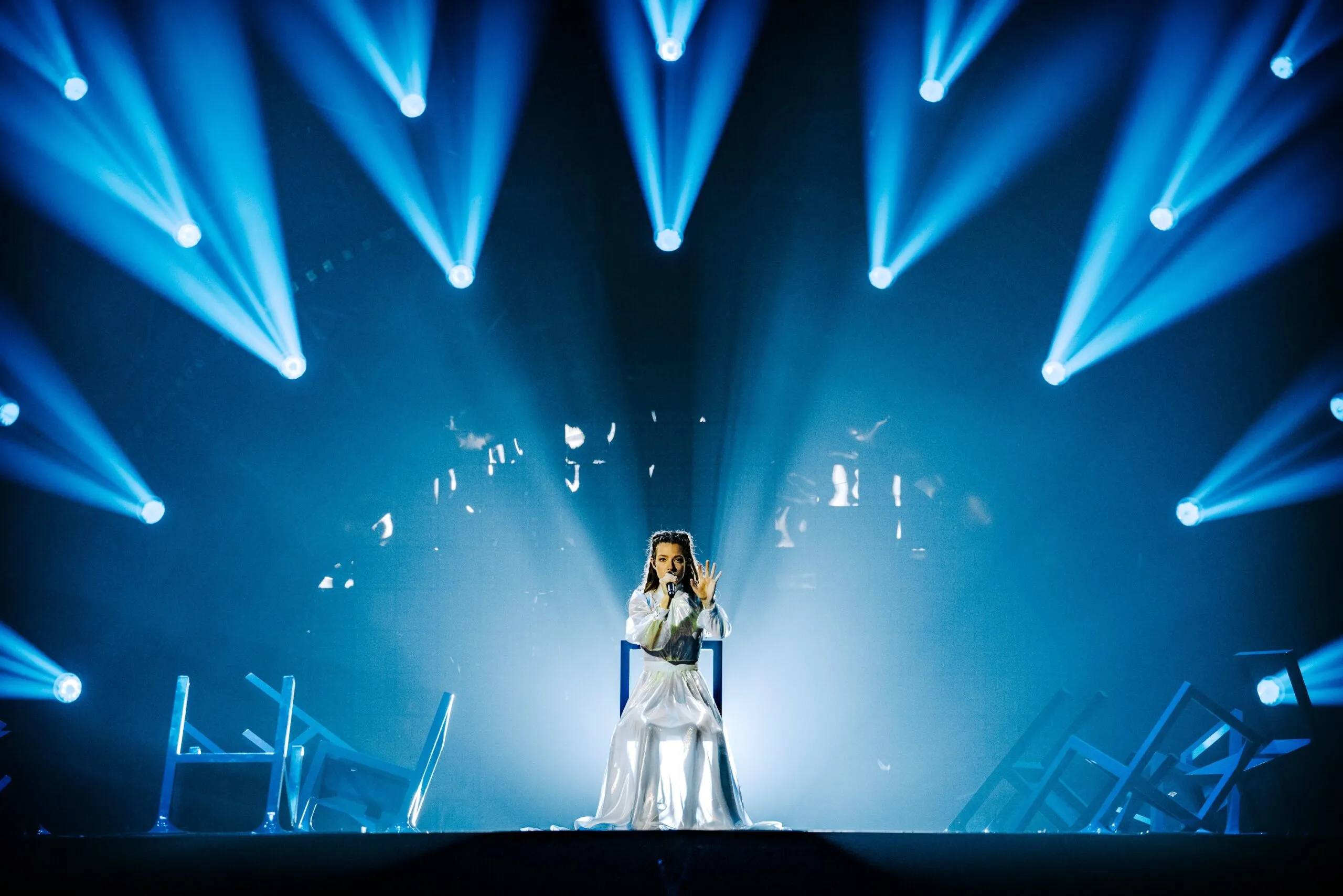 Amanda Georgiadi Tenfjord, Greek singer, Eurovision jury, 2560x1710 HD Desktop