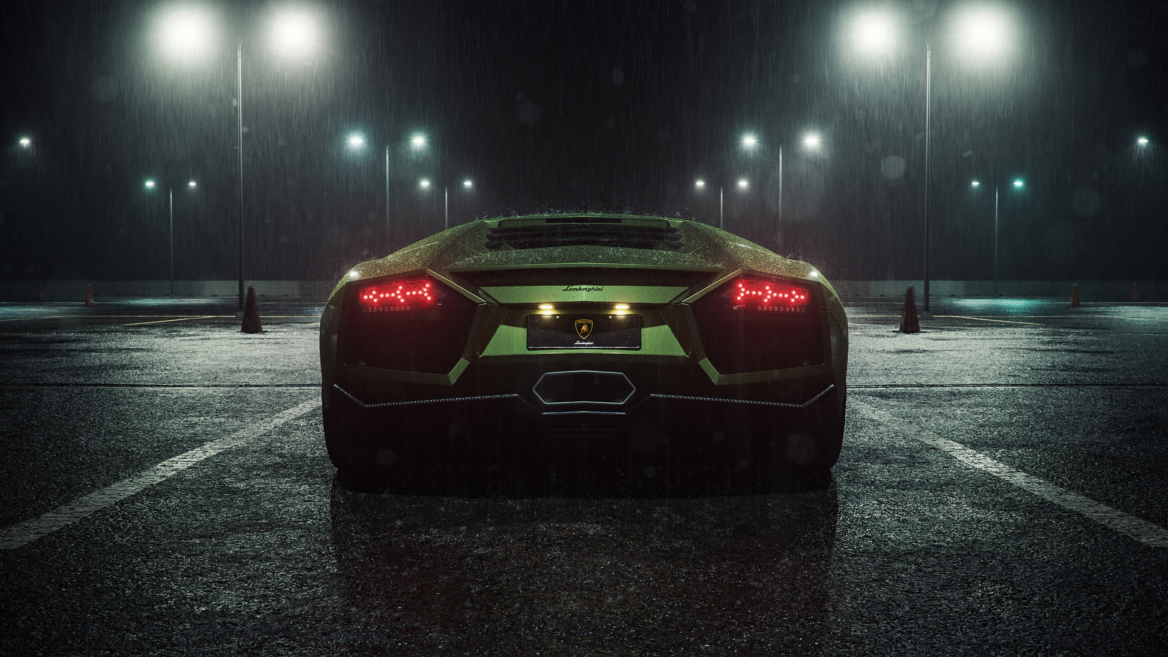 Rear Look, Lamborghini Reventon Wallpaper, 3840x2160 4K Desktop