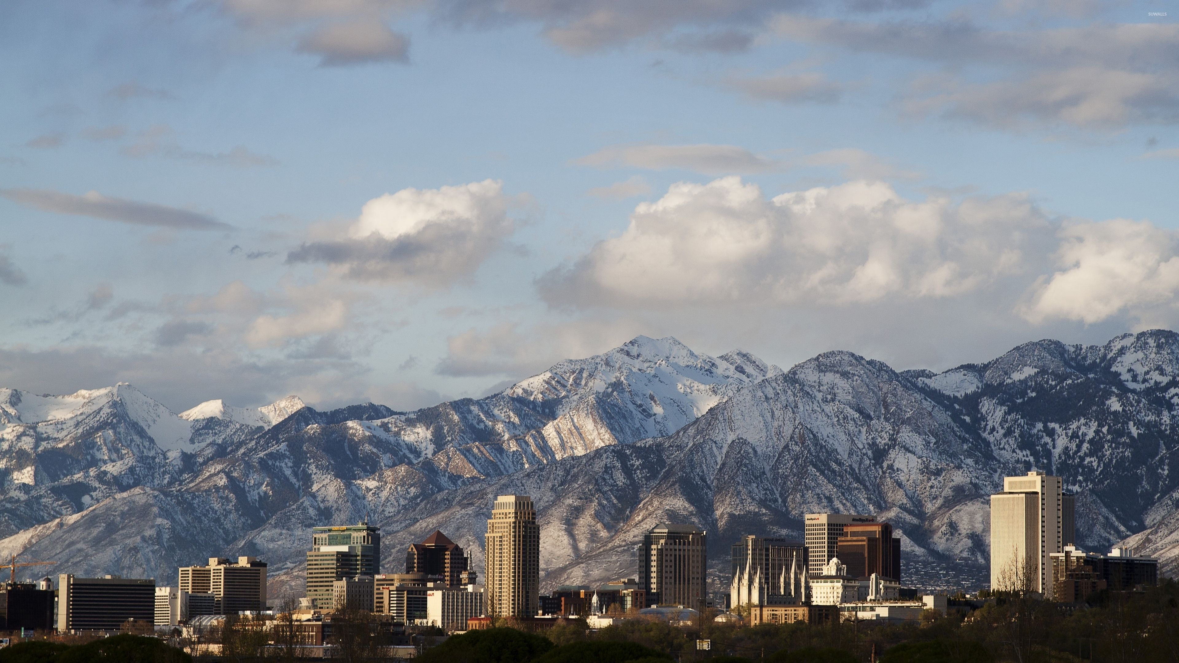 Salt Lake City skyline, Top free backgrounds, 3840x2160 4K Desktop
