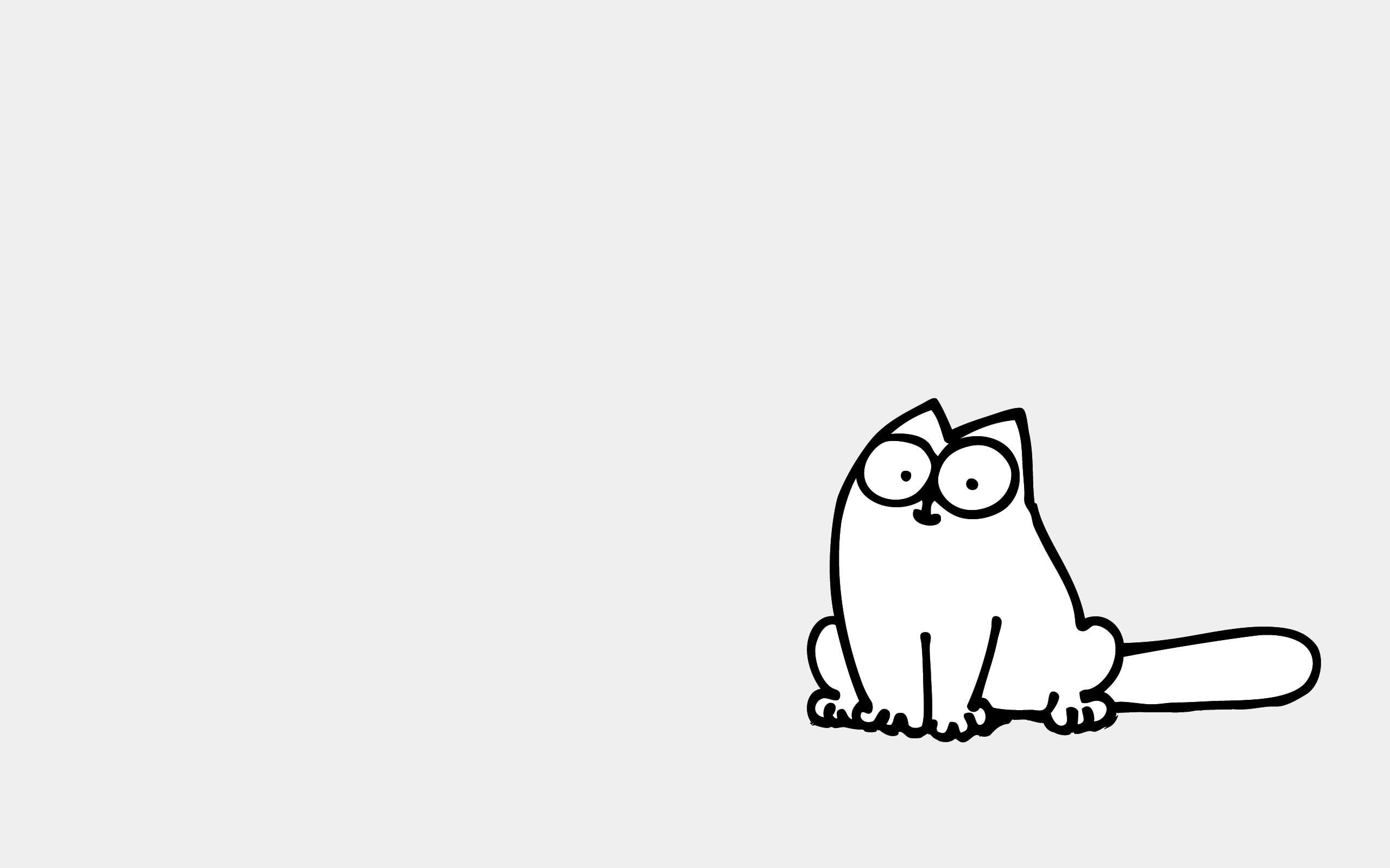 Simon's cat, Cat sticker illustration, HD wallpaper, 2560x1600 HD Desktop