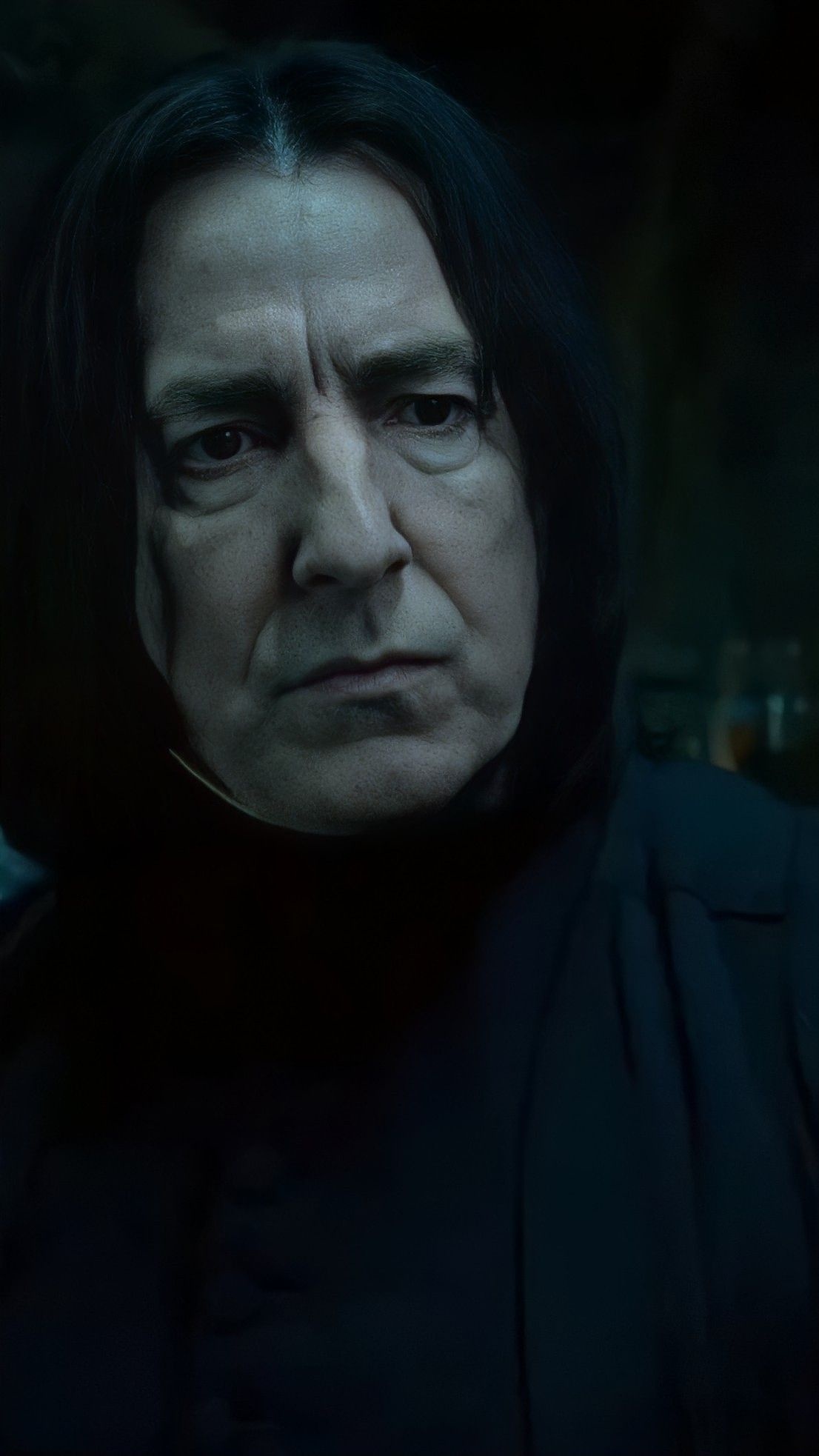 Severus Snape: The Headmaster of the Hogwarts School of Witchcraft and Wizardry in 1997-1998. 1110x1970 HD Wallpaper.