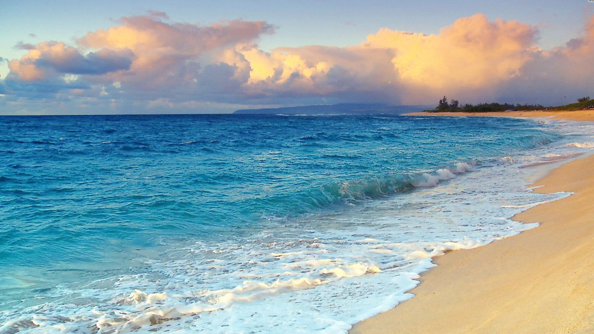 Hawaii beach wallpaper, Tropical paradise, Oceanic splendor, Sandy shores, 1920x1080 Full HD Desktop