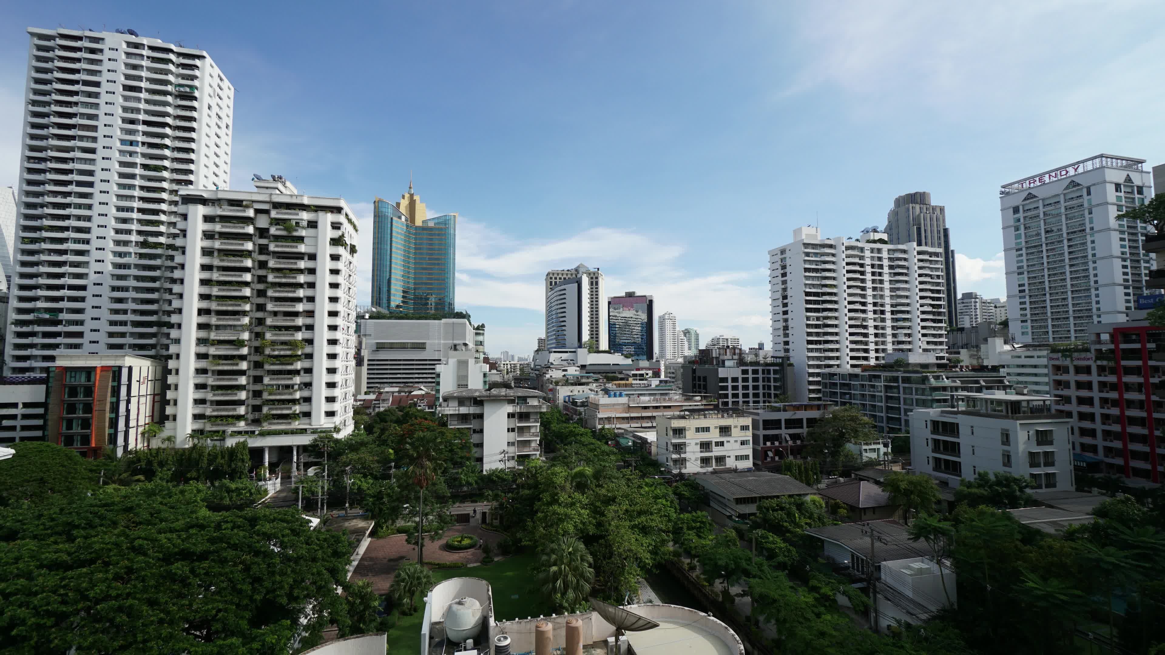 Bangkok Skyline, Bangkok city, Thailand, Stock video, 3840x2160 4K Desktop