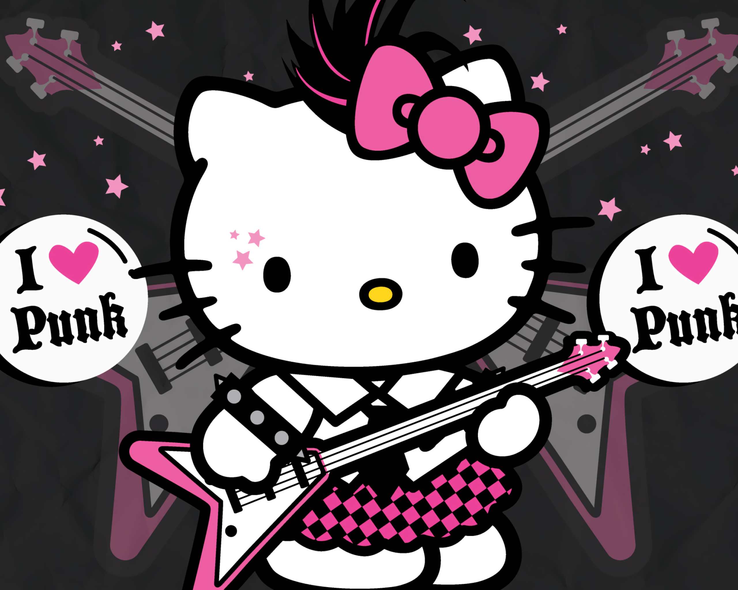 Hello Kitty: Owned by the Japanese company Sanrio, An anthropomorphized white cat. 2560x2050 HD Background.
