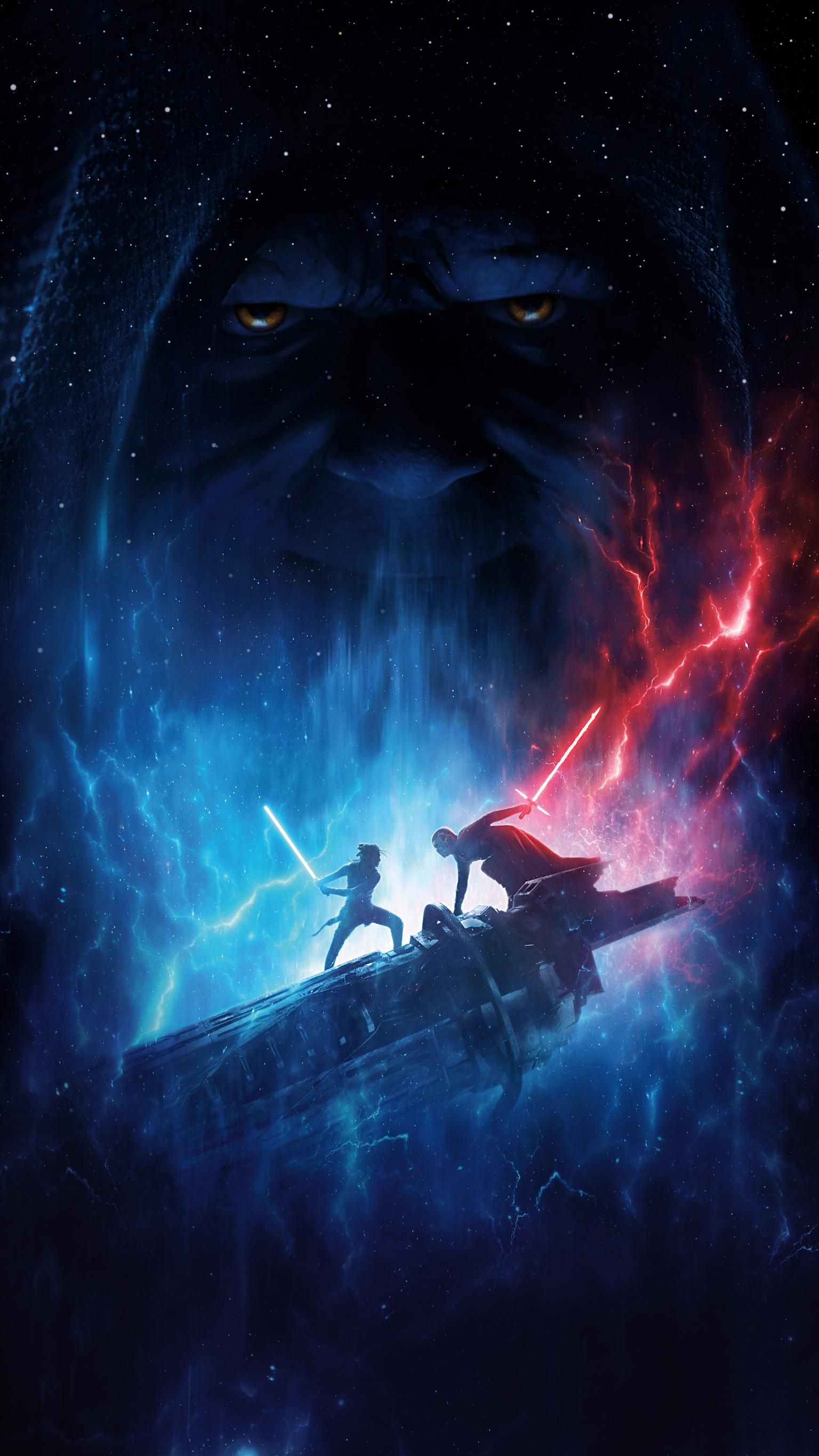 Star Wars: The Rise Of Skywalker: The film grossed over $1.074 billion worldwide, 2019 movie. 1540x2740 HD Background.