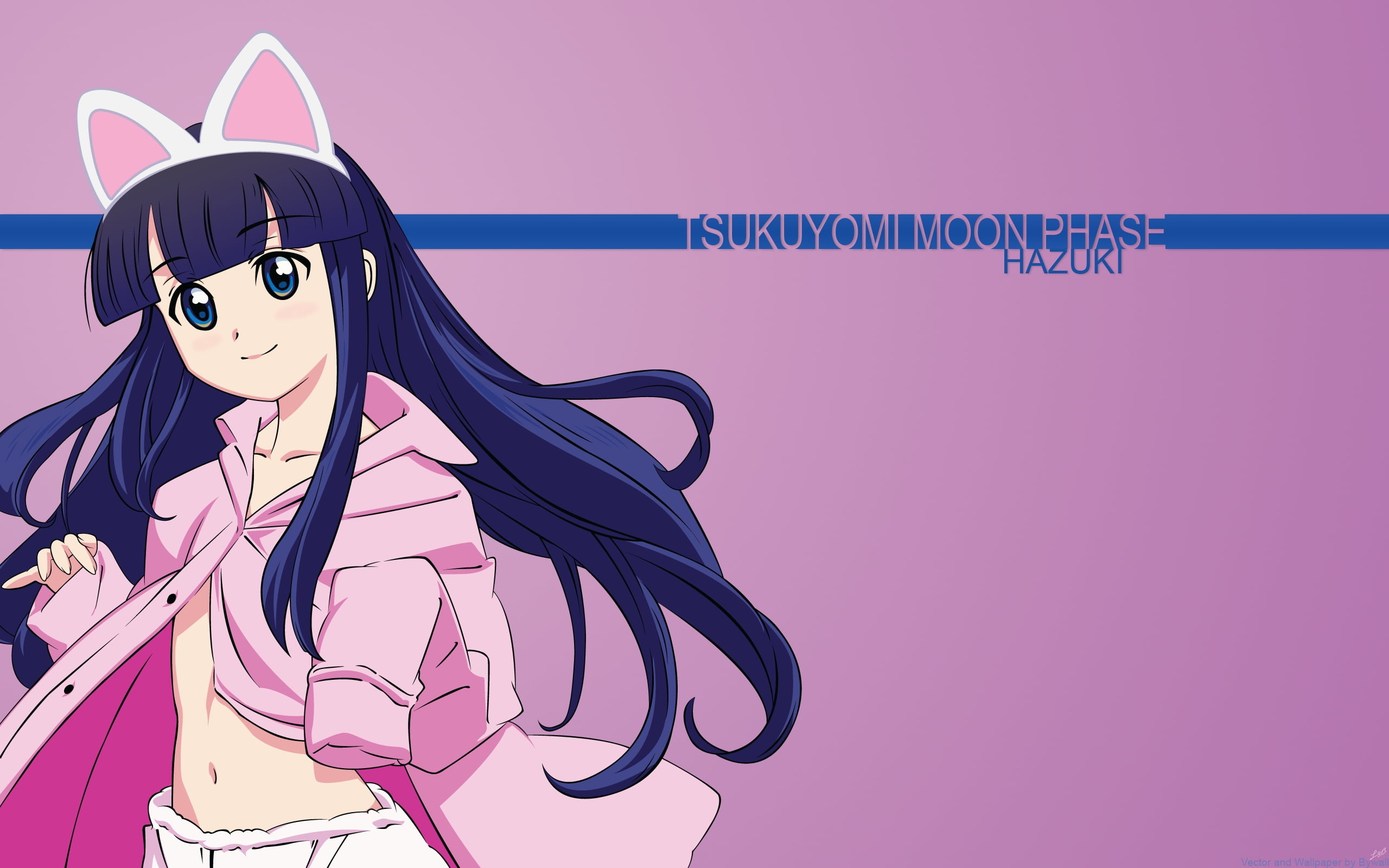 Tsukuyomi: Moon Phase, Hazuri wallpaper, Moonlit night, Anime girl, 2560x1600 HD Desktop