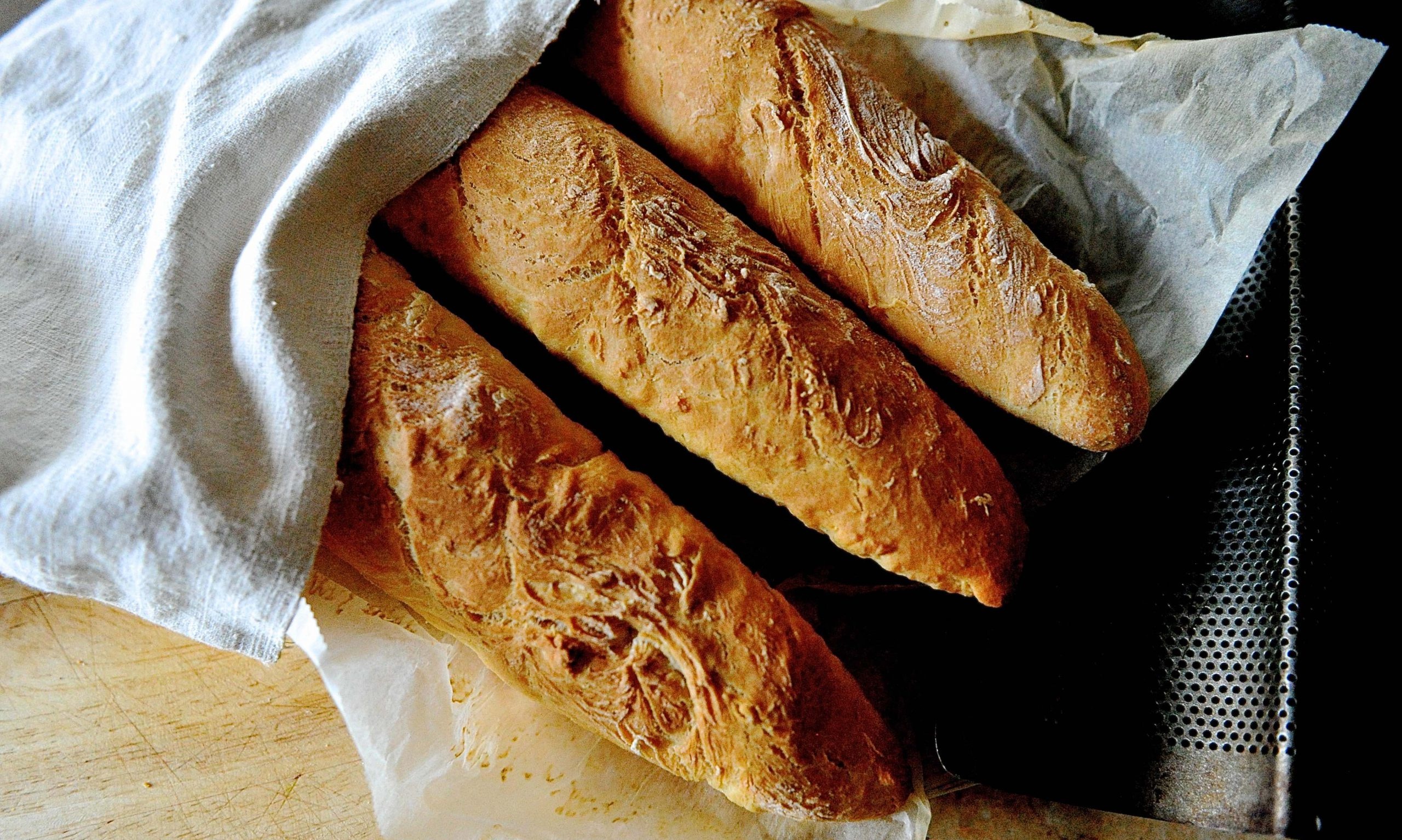 Baguette: Usually baked in a stone oven, Loaf. 2560x1540 HD Wallpaper.