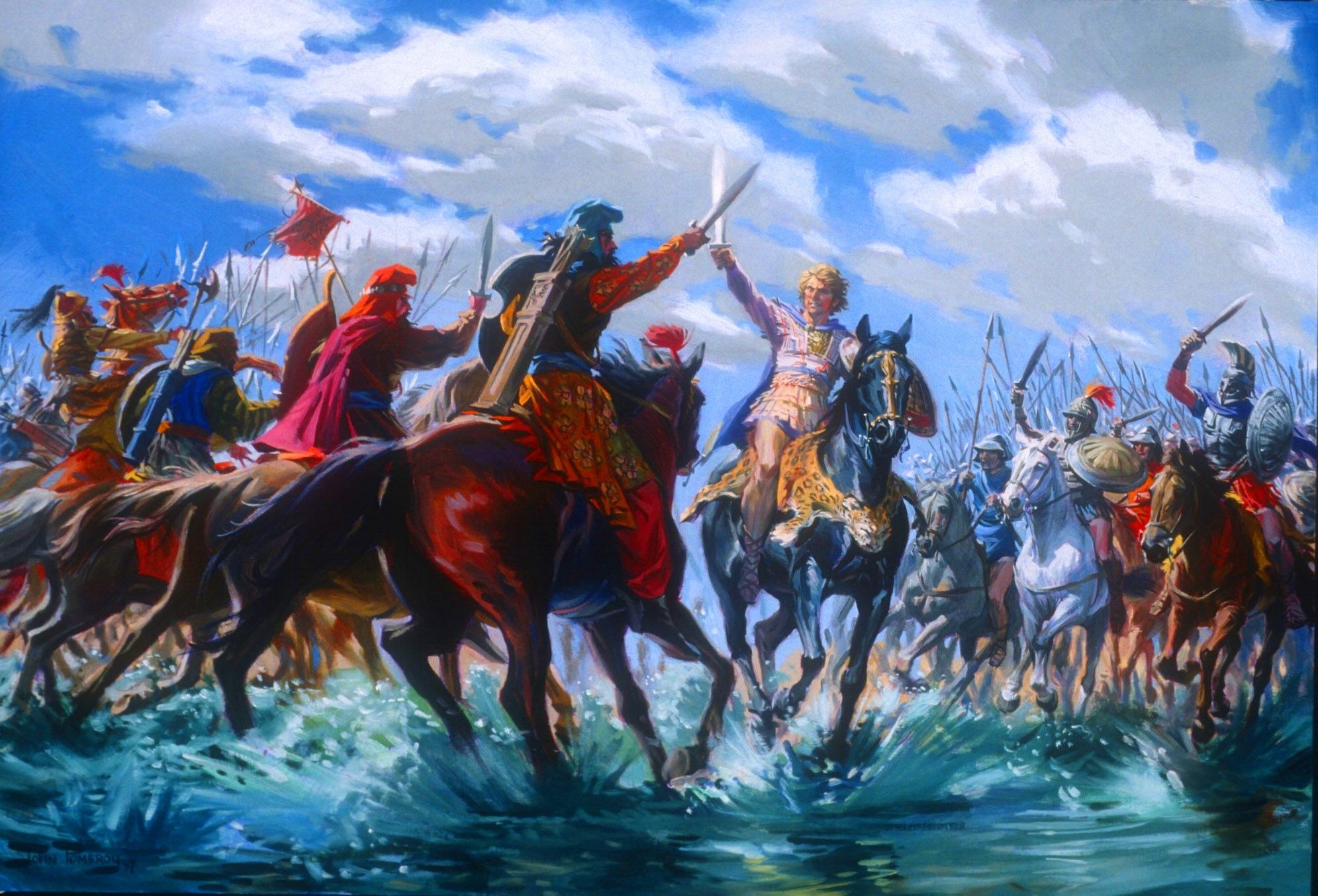 Alexander the Great, Greek charge, Battle of the Granicus River, 2000x1360 HD Desktop