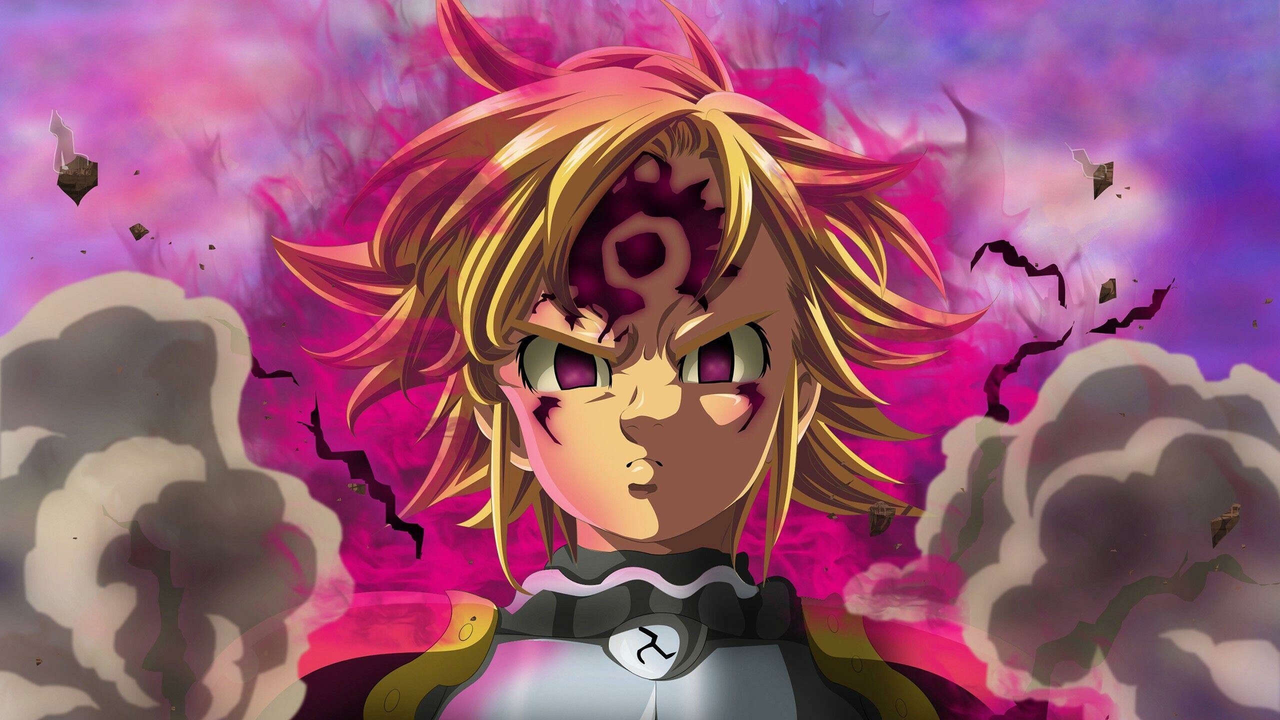 The Seven Deadly Sins: Cursed by Light: Meliodas, the current king of Kingdom of Liones, Anime. 2560x1440 HD Background.