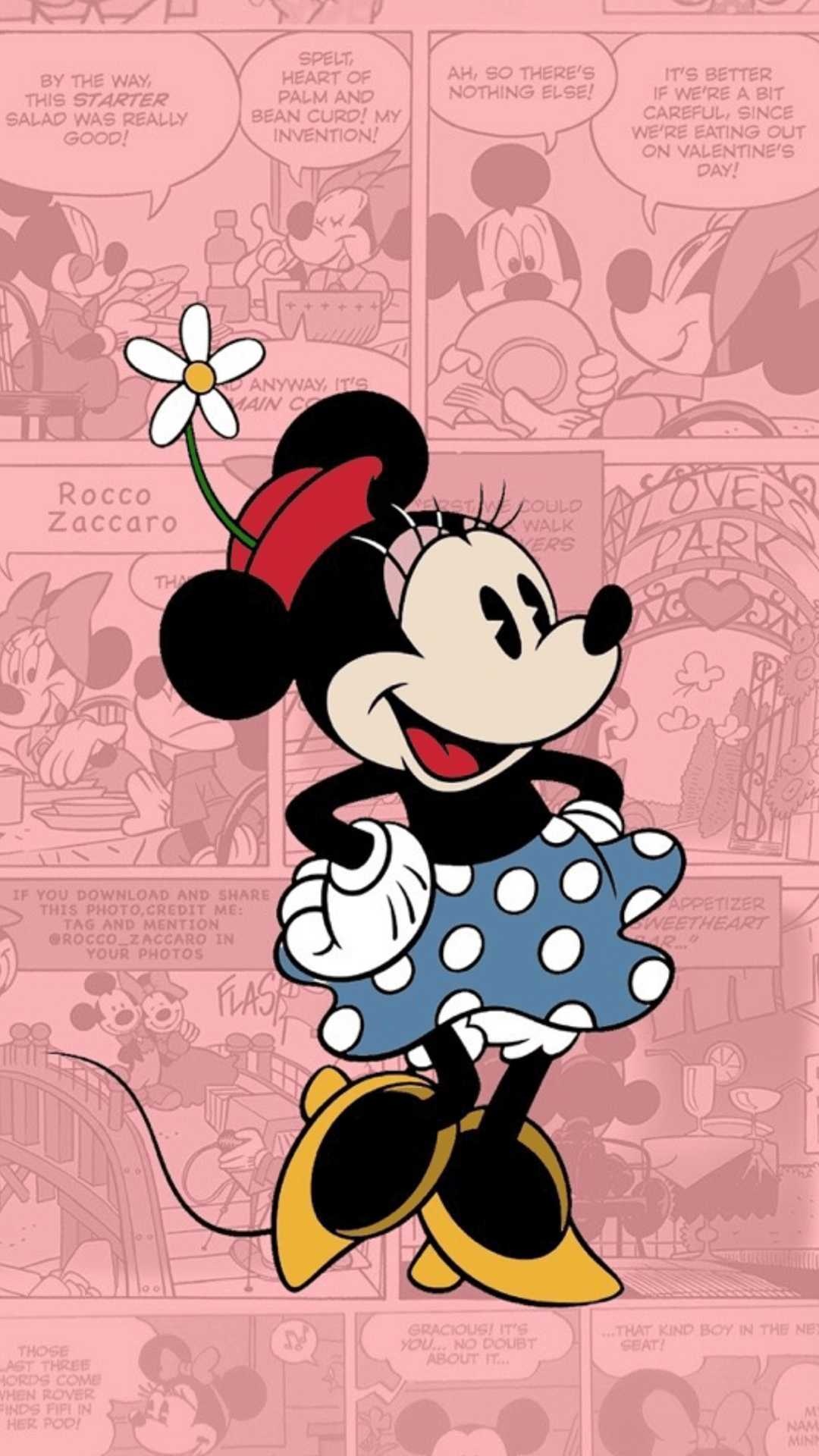Minnie Mouse, Wallpaper, Disney character, Mickey Mouse's partner, 1080x1920 Full HD Phone