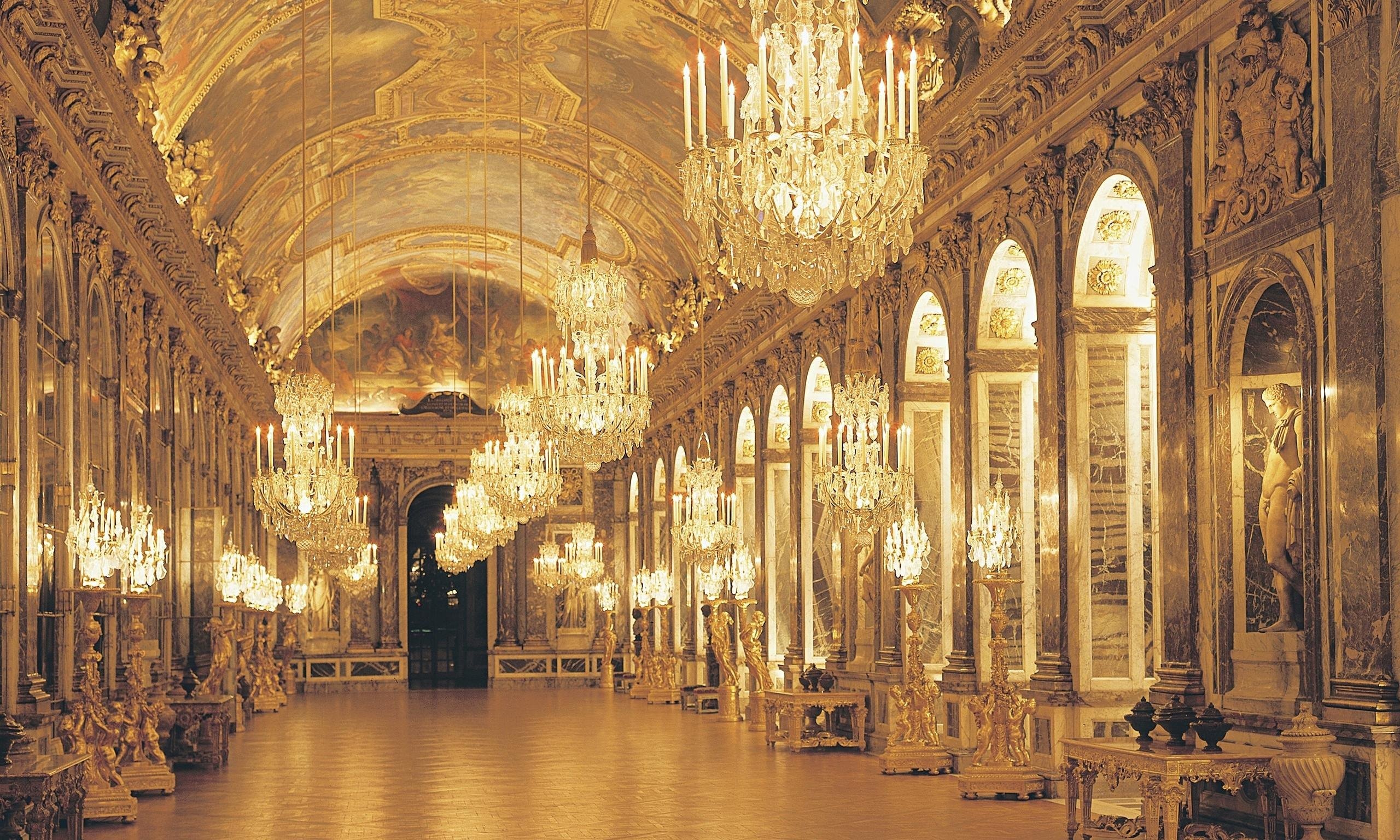 Chateau de Versailles, French building design, France, Architecture, 2560x1540 HD Desktop