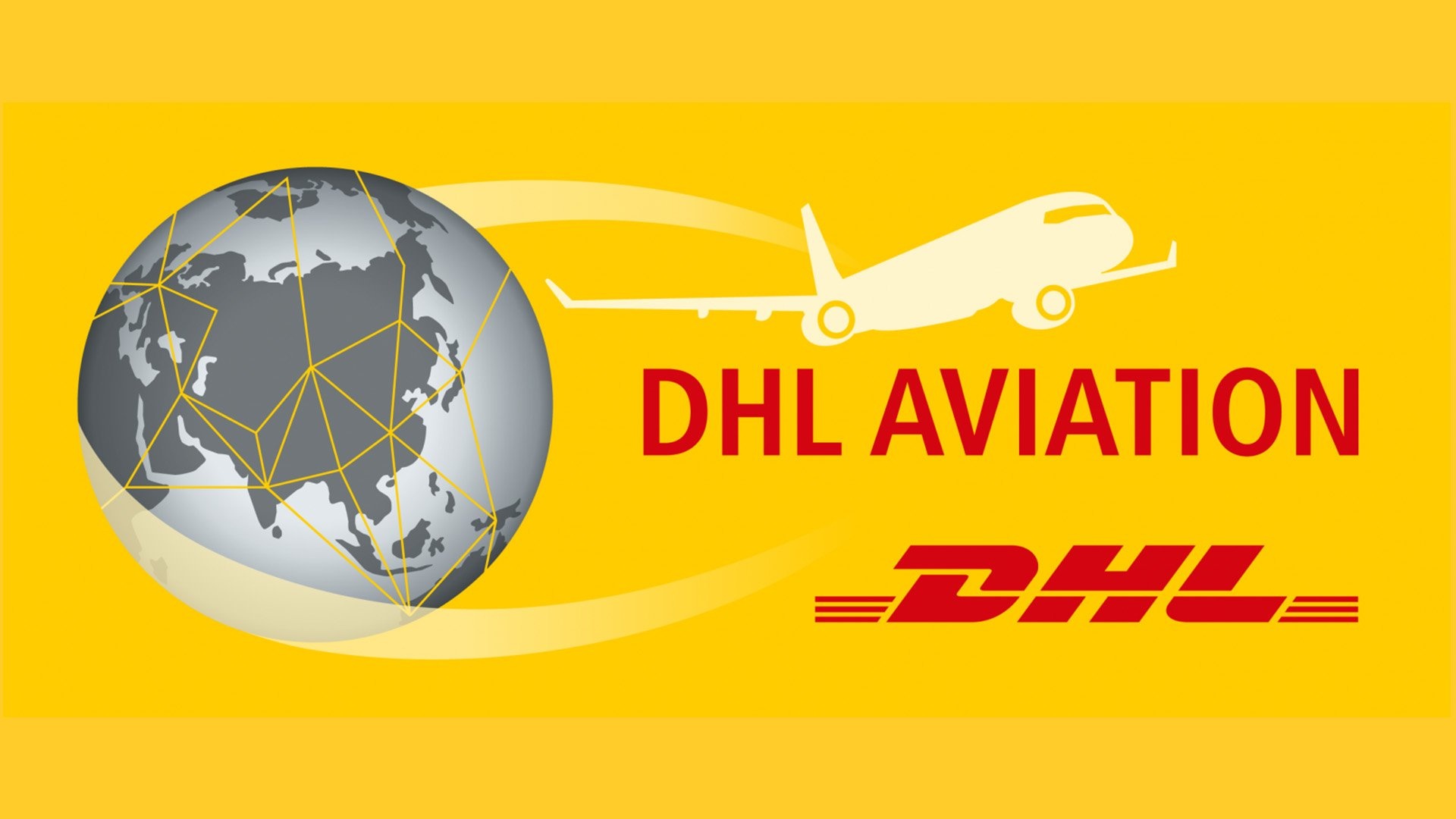 DHL: Division responsible for providing air transport capacity, Logotype. 1920x1080 Full HD Wallpaper.