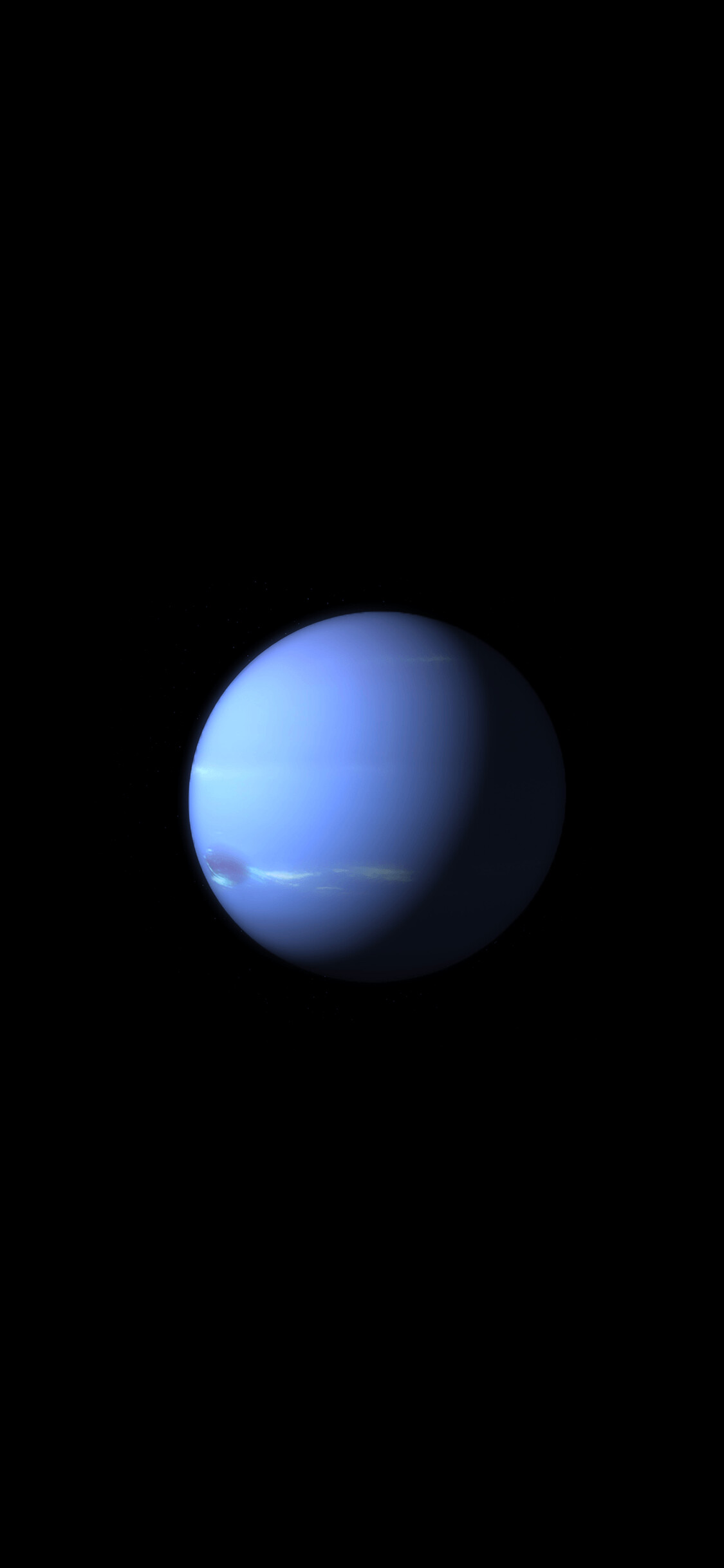 Neptune: The only planet in the Solar System found by mathematical prediction rather than by empirical observation. 1130x2440 HD Wallpaper.
