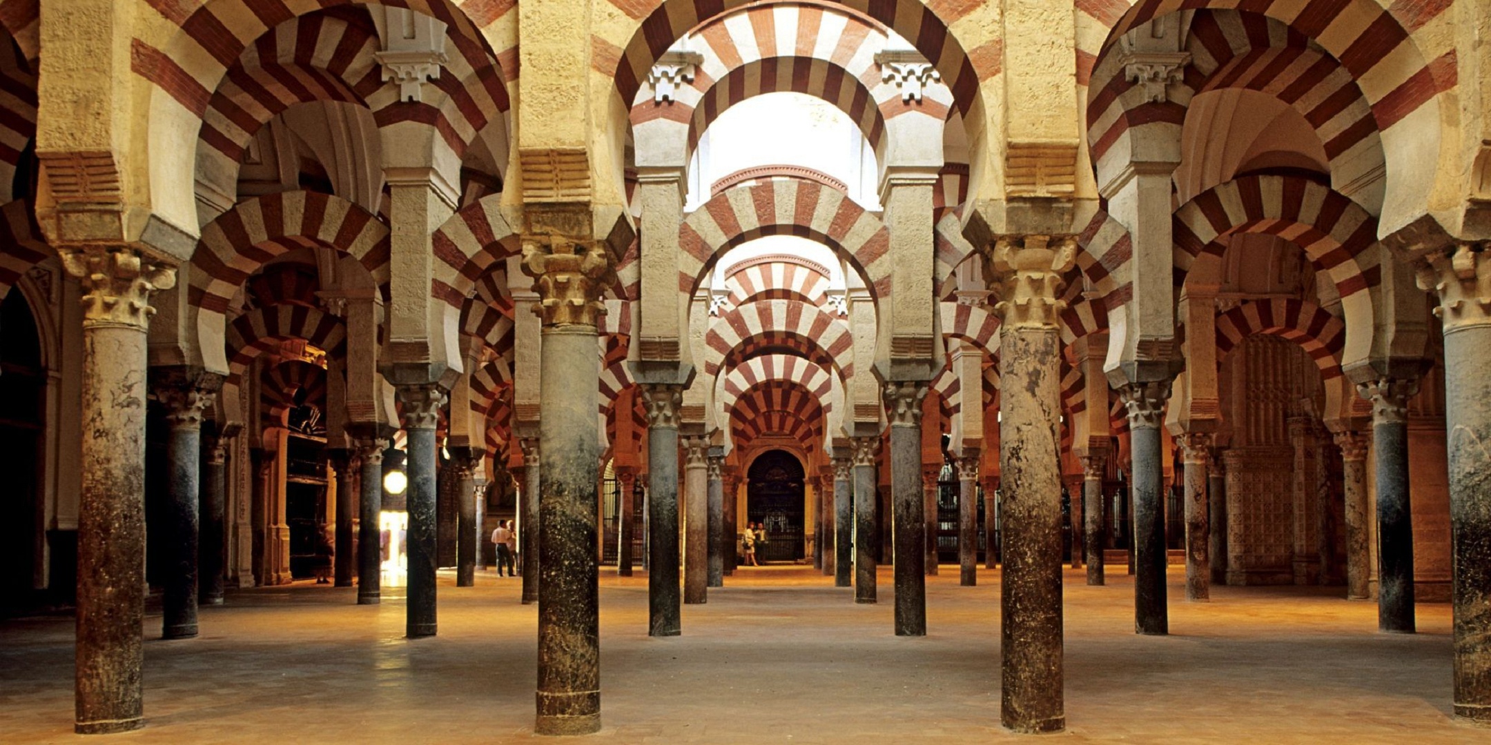 Great Mosque of Cordoba, Islamic architecture, Historical landmark, Cordoba, Spain, 2160x1080 Dual Screen Desktop