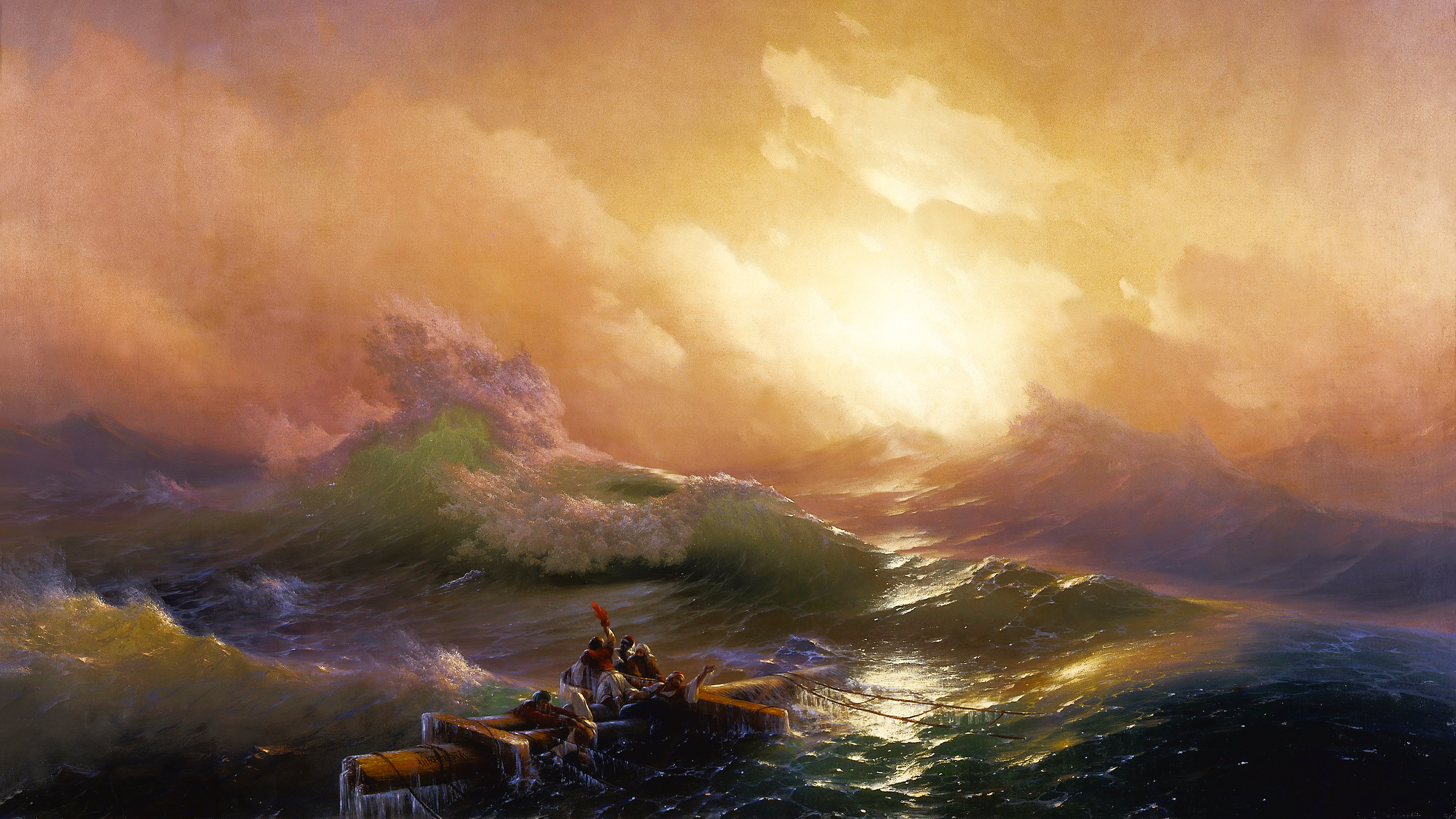 The Ninth Wave, Ivan Aivazovsky, RWallpapers, 3840x2160 4K Desktop