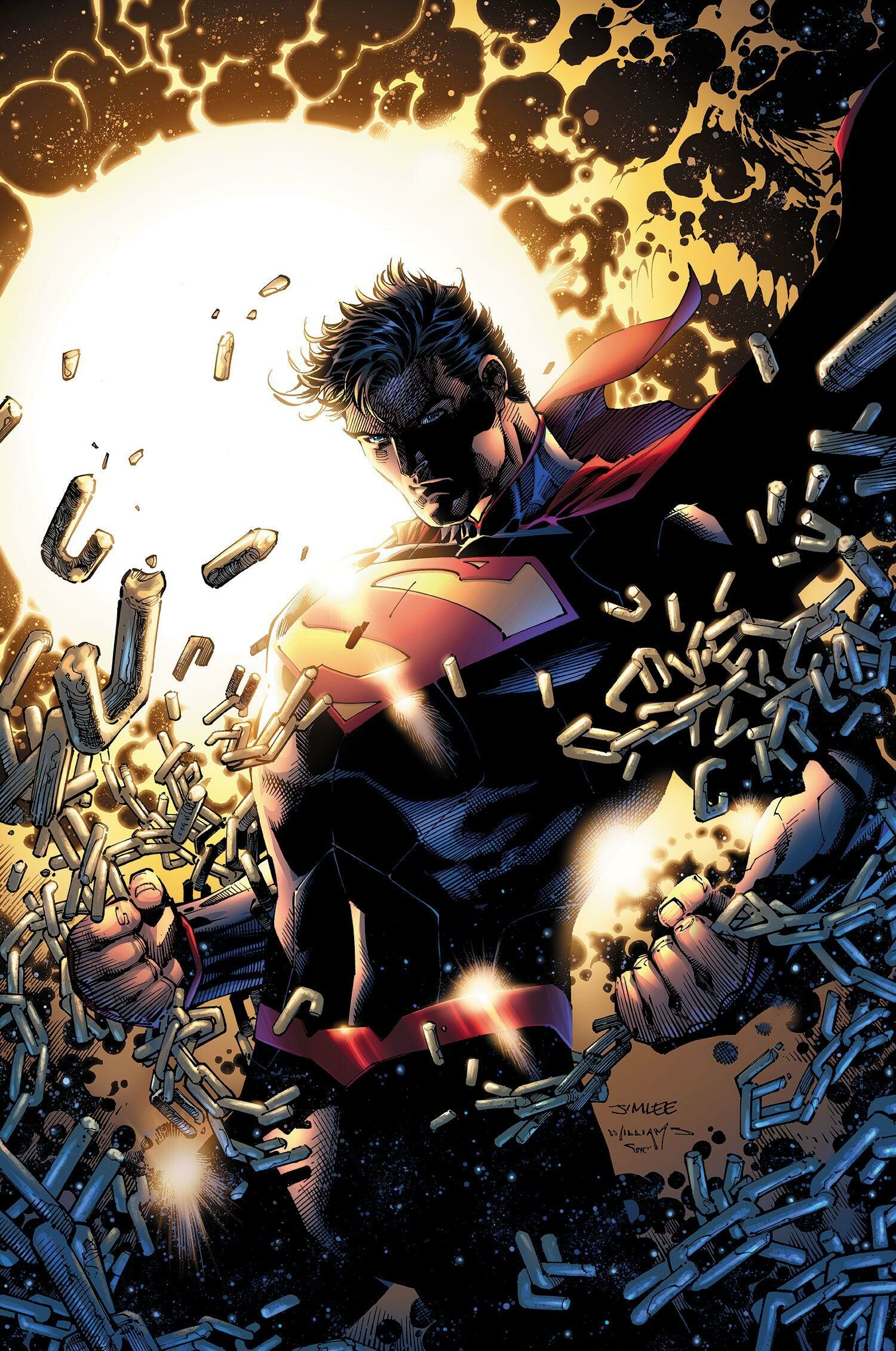 Superman by Jim Lee, Man of Steel, Metropolis protector, Kryptonian hero, 1500x2270 HD Phone