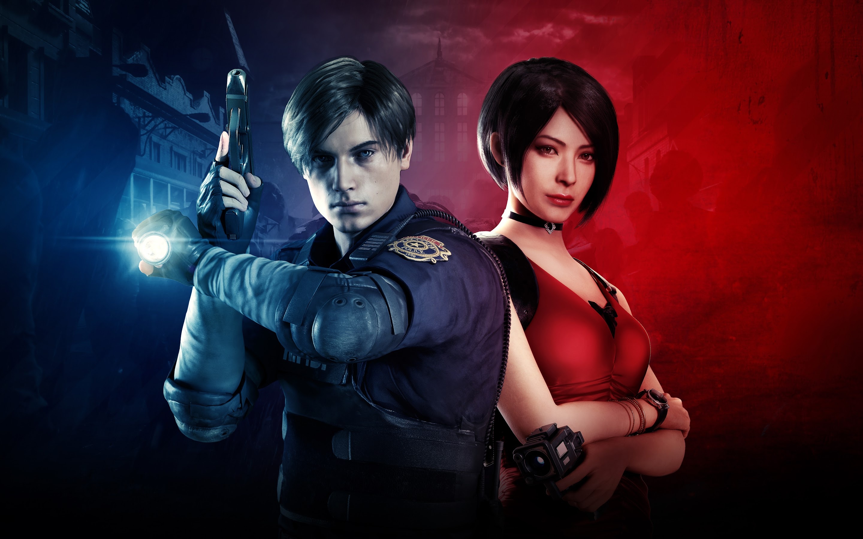 Leon S. Kennedy, Ada Wong, Resident Evil 2, iPhone, 2880x1800 HD Desktop