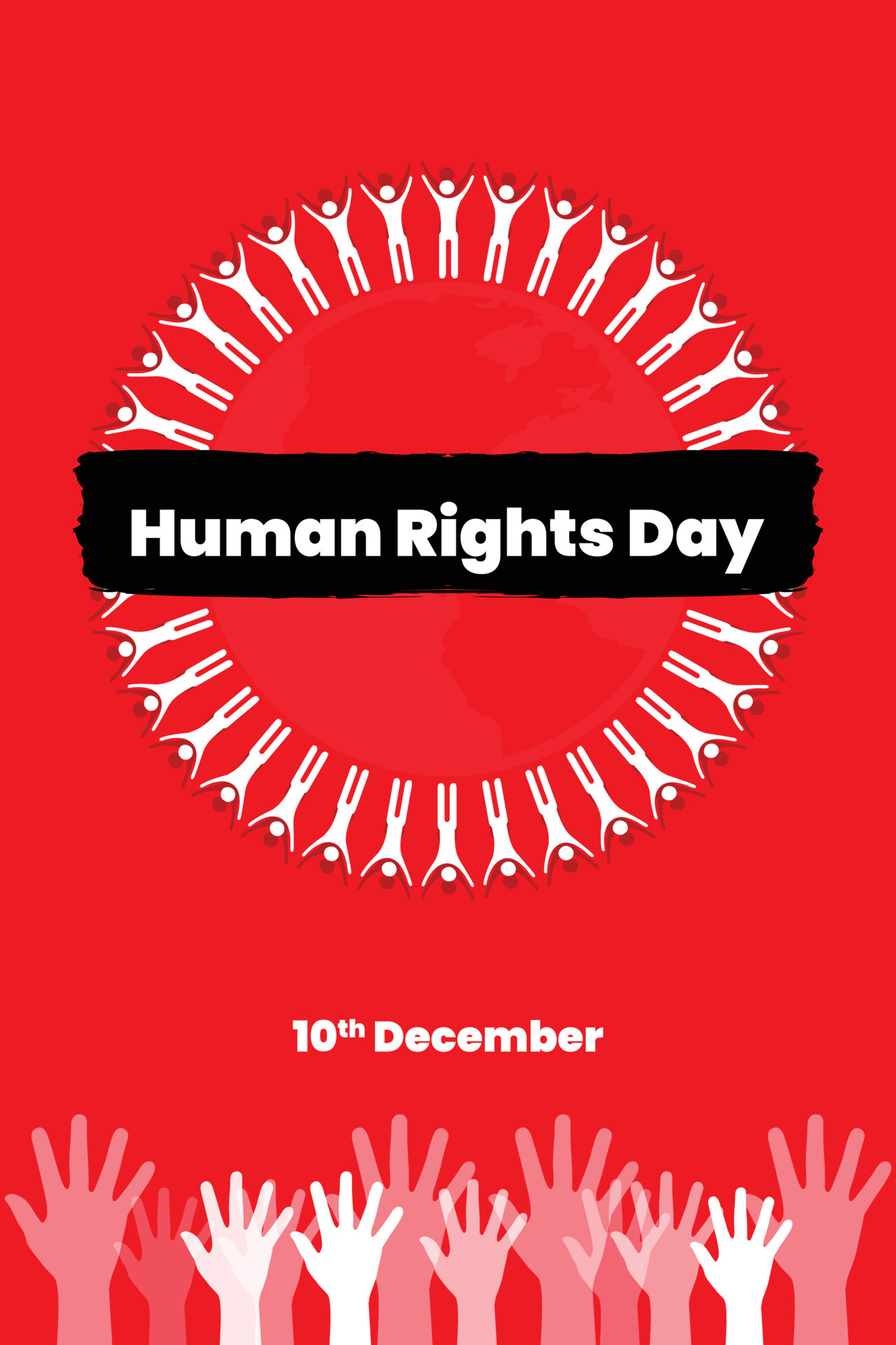 Human Rights Day, Awareness Concept Poster, 1280x1920 HD Handy
