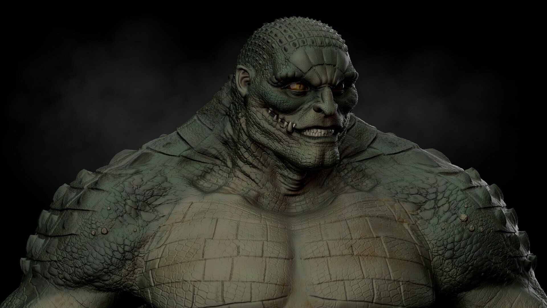 Killer Croc: Appeared in the third season of the Arrowverse series Batwoman, performed by Heidi Ben. 1920x1080 Full HD Wallpaper.