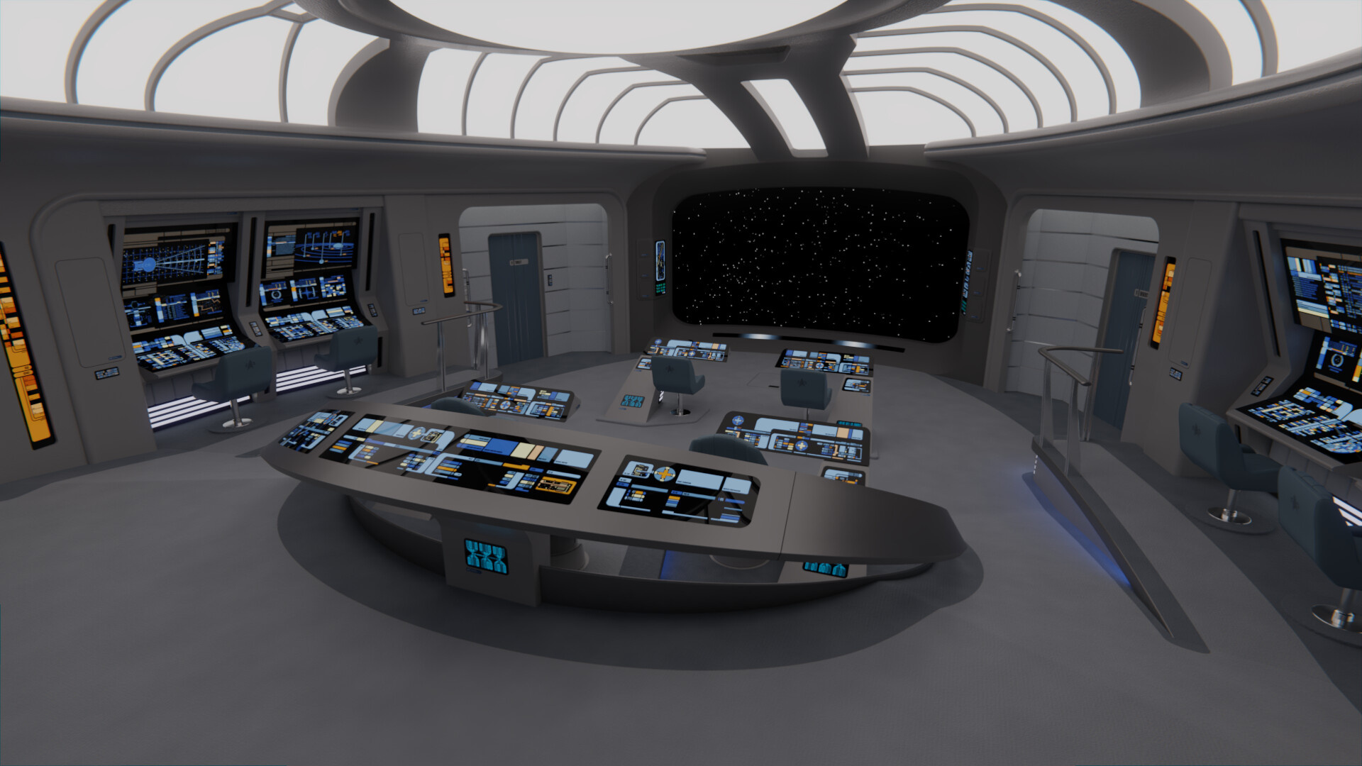 USS Galaxy bridge 2376, Stunning visuals, HD desktop backgrounds, Futuristic spacecraft, 1920x1080 Full HD Desktop