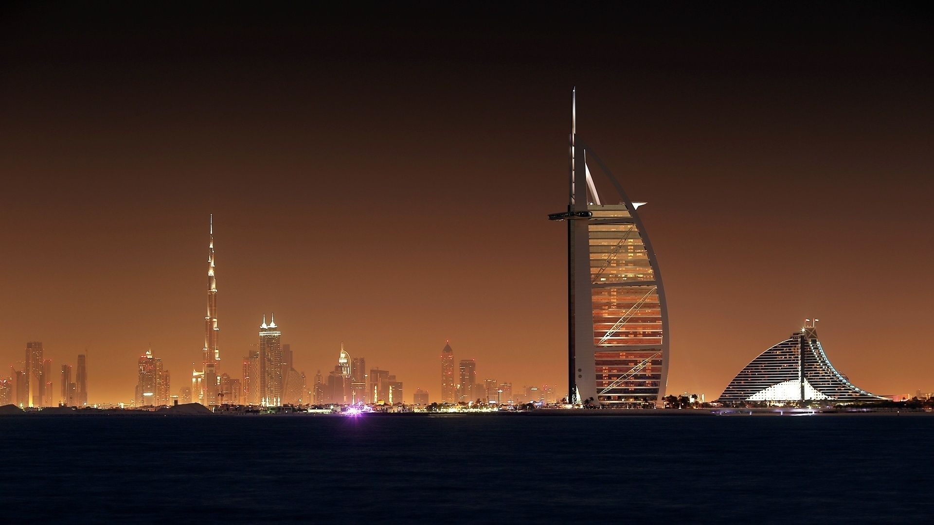 Burj al Arab Hotel, Dubai luxury, Iconic sail-shaped structure, Exquisite design, 1920x1080 Full HD Desktop