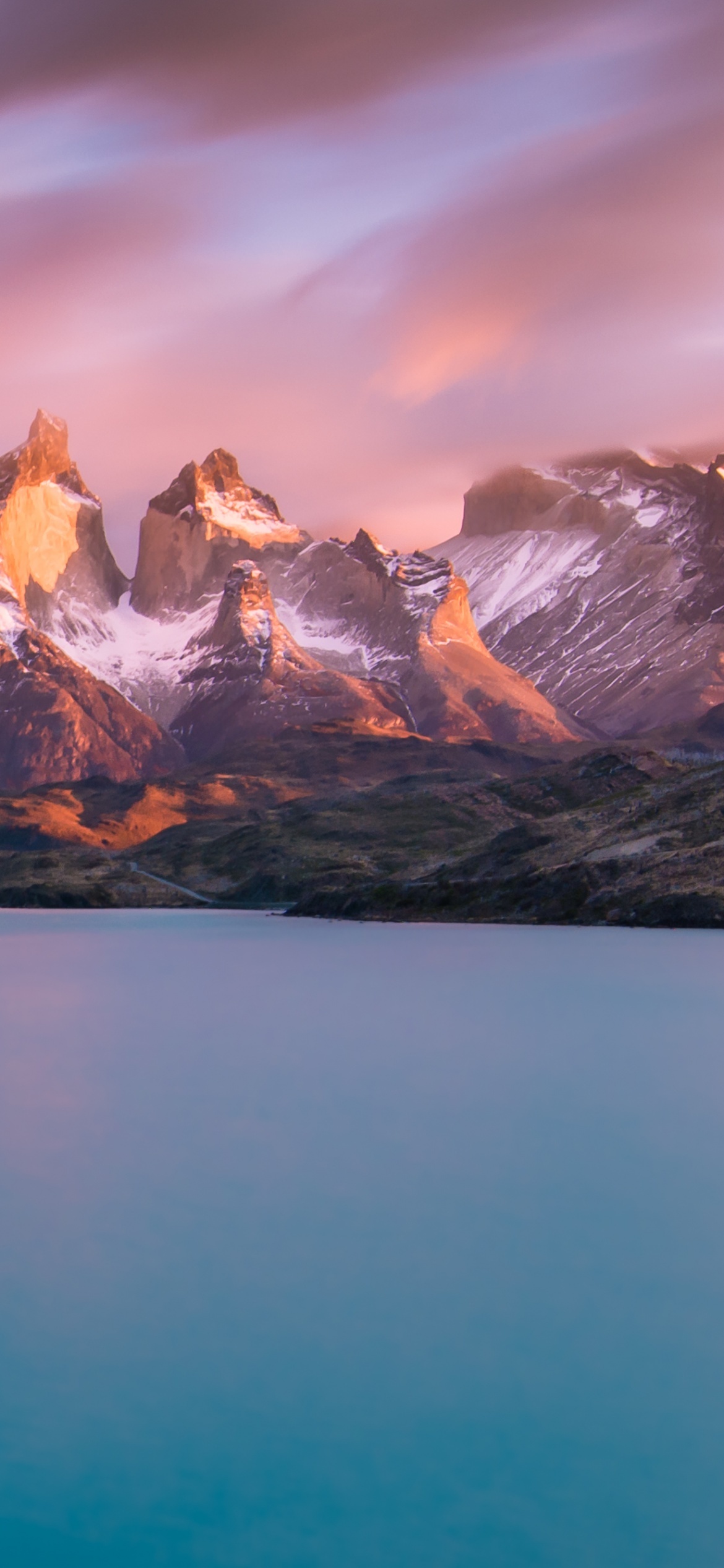 Lake Pehoe wallpaper, Torres del Paine, 1170x2540 HD Phone