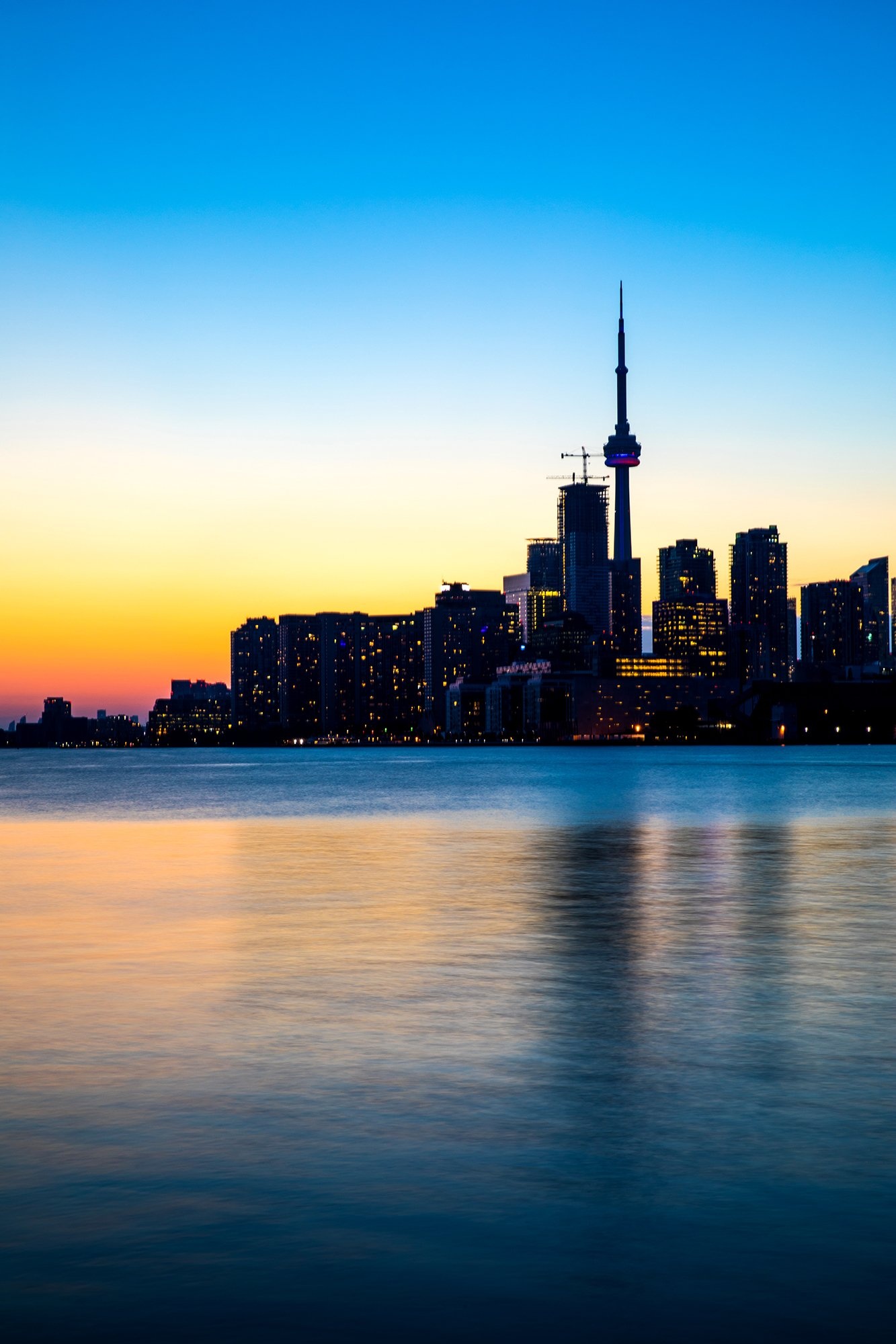 Toronto Skyline, Travels, Dusk, Leonardo Patrizi, 1340x2000 HD Handy