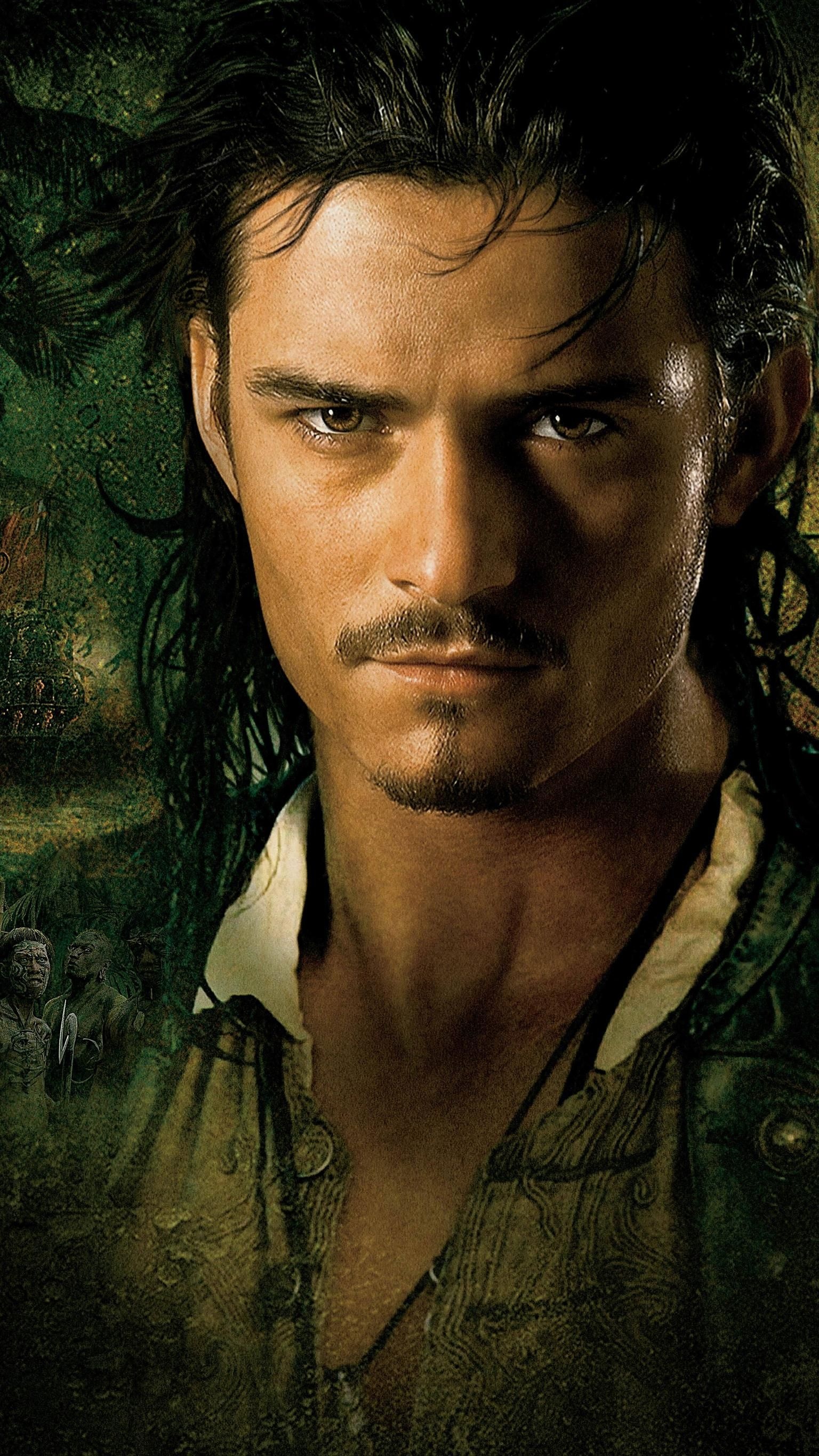Pirates of the Caribbean: Dead Man's Chest (2006), Orlando Bloom, Will Turner. 1540x2740 HD Background.