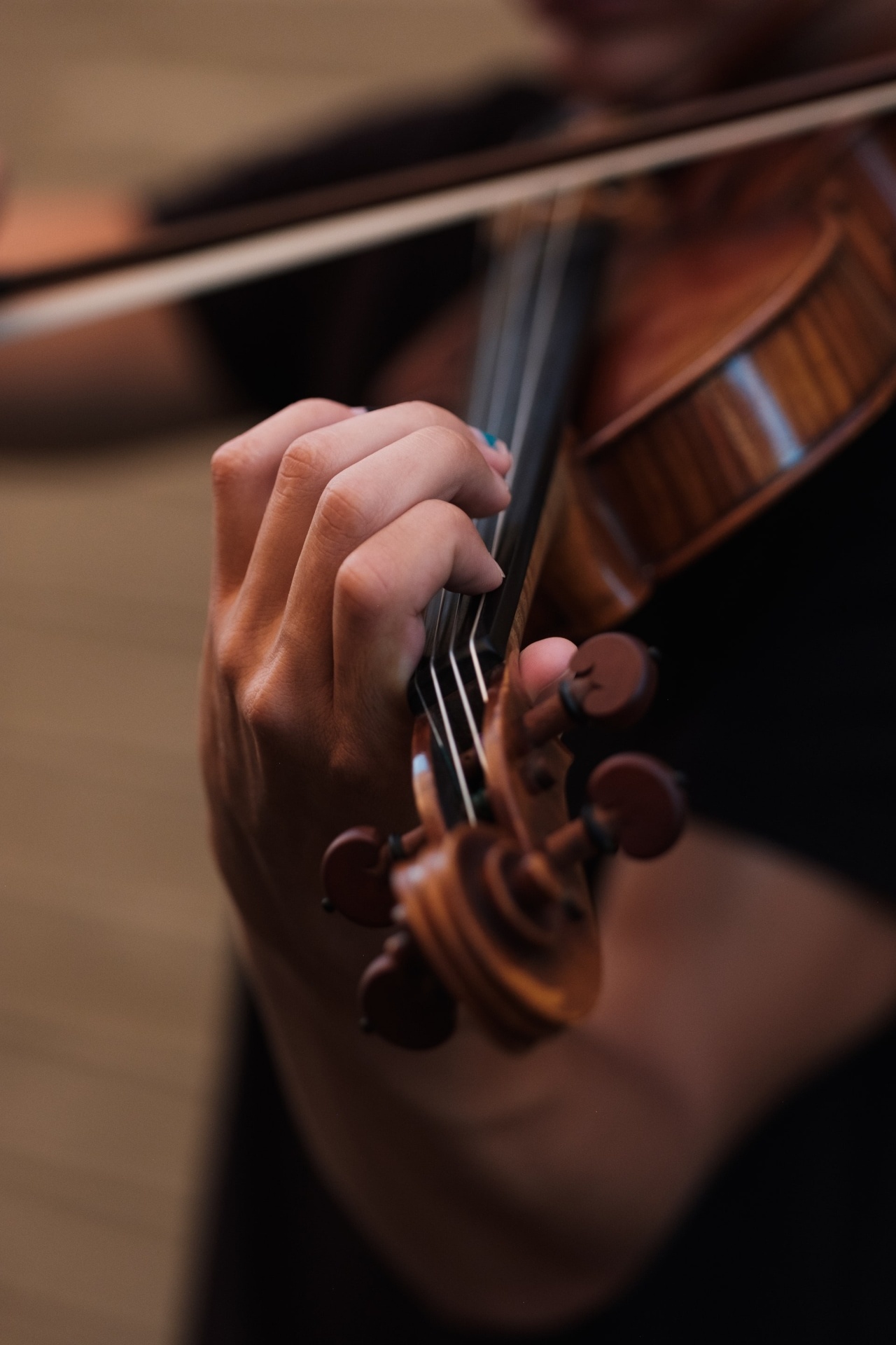 Violin: Adjusting The Pitch Of The String, Unfretted FingerBoard, Violin Family. 1280x1920 HD Background.
