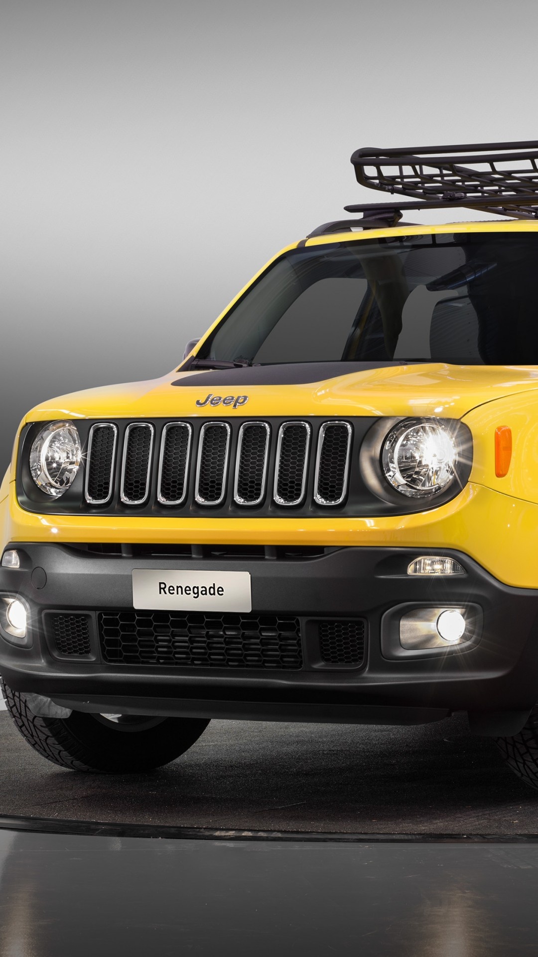 Jeep Renegade, Mopar customization, Paris Auto Show, Eye-catching yellow, 1080x1920 Full HD Handy