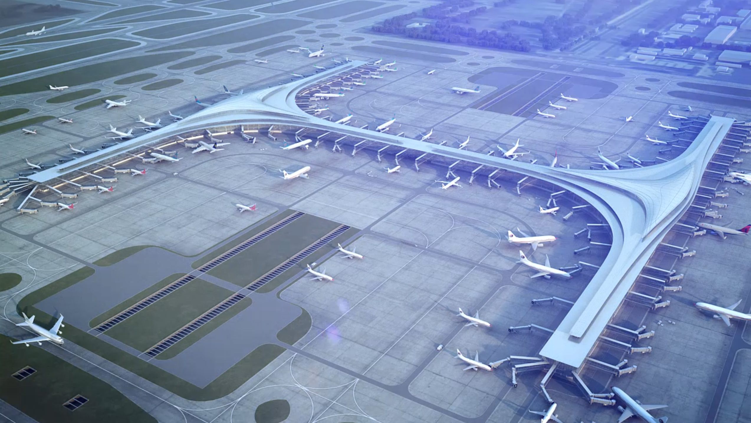Pudong International Airport, Shanghai, PVG, Dailymirror, 2550x1440 HD Desktop