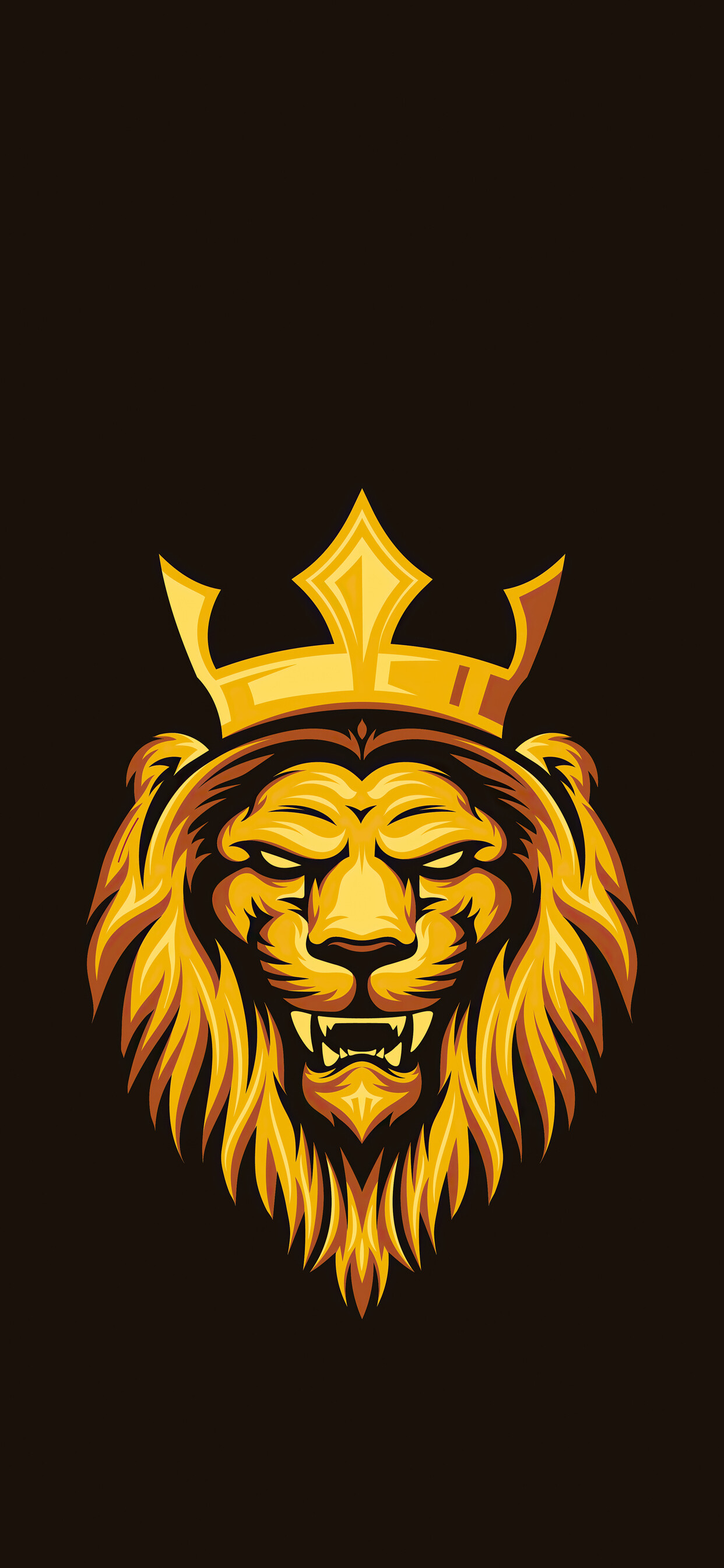 Lion: The King, Minimalistic, Big cat, Mane. 1250x2690 HD Wallpaper.