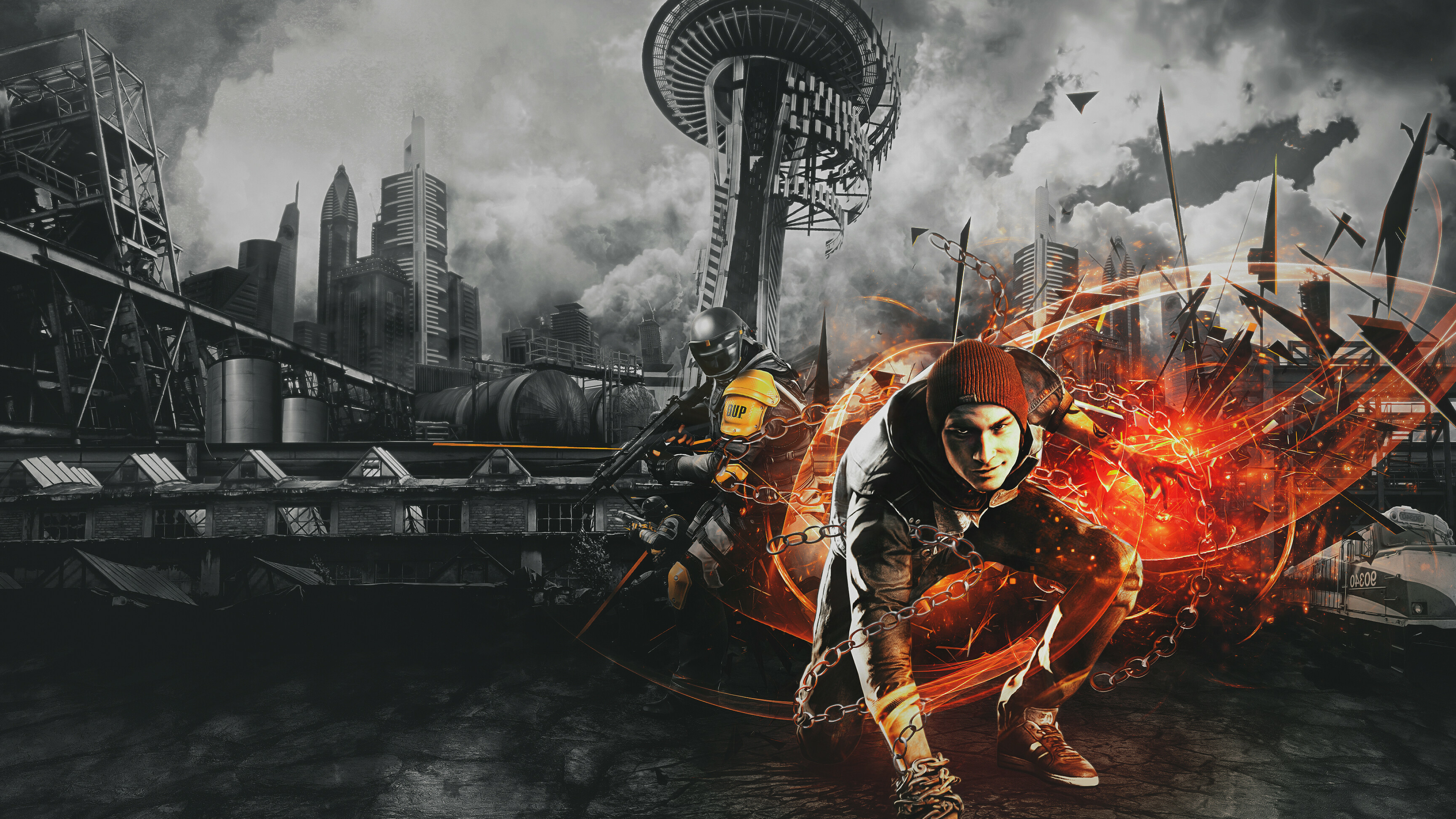 inFAMOUS: Second Son, The third installment in the series. 3840x2160 4K Wallpaper.