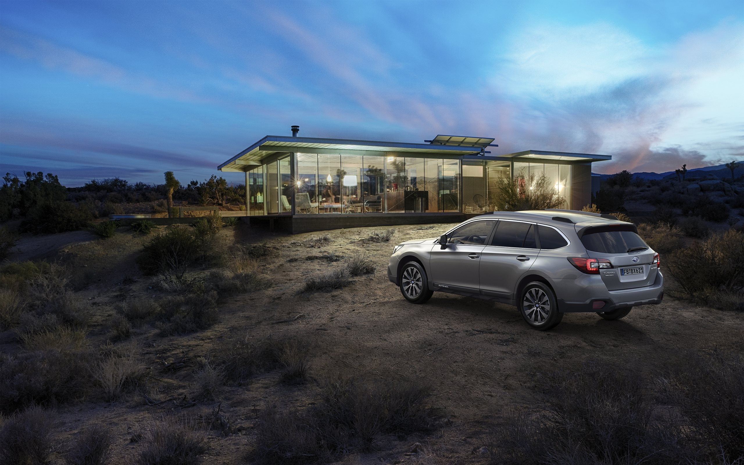 Subaru Outback, Rear view, All-wheel drive, Japanese cars, 2560x1600 HD Desktop